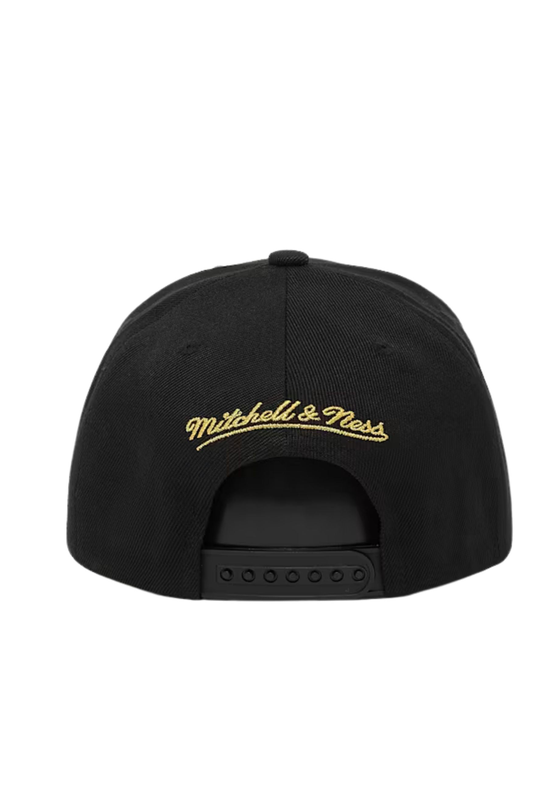 GORRA MITCHELL & NESS NEGRA LAKERS PINED GOLD PRO
