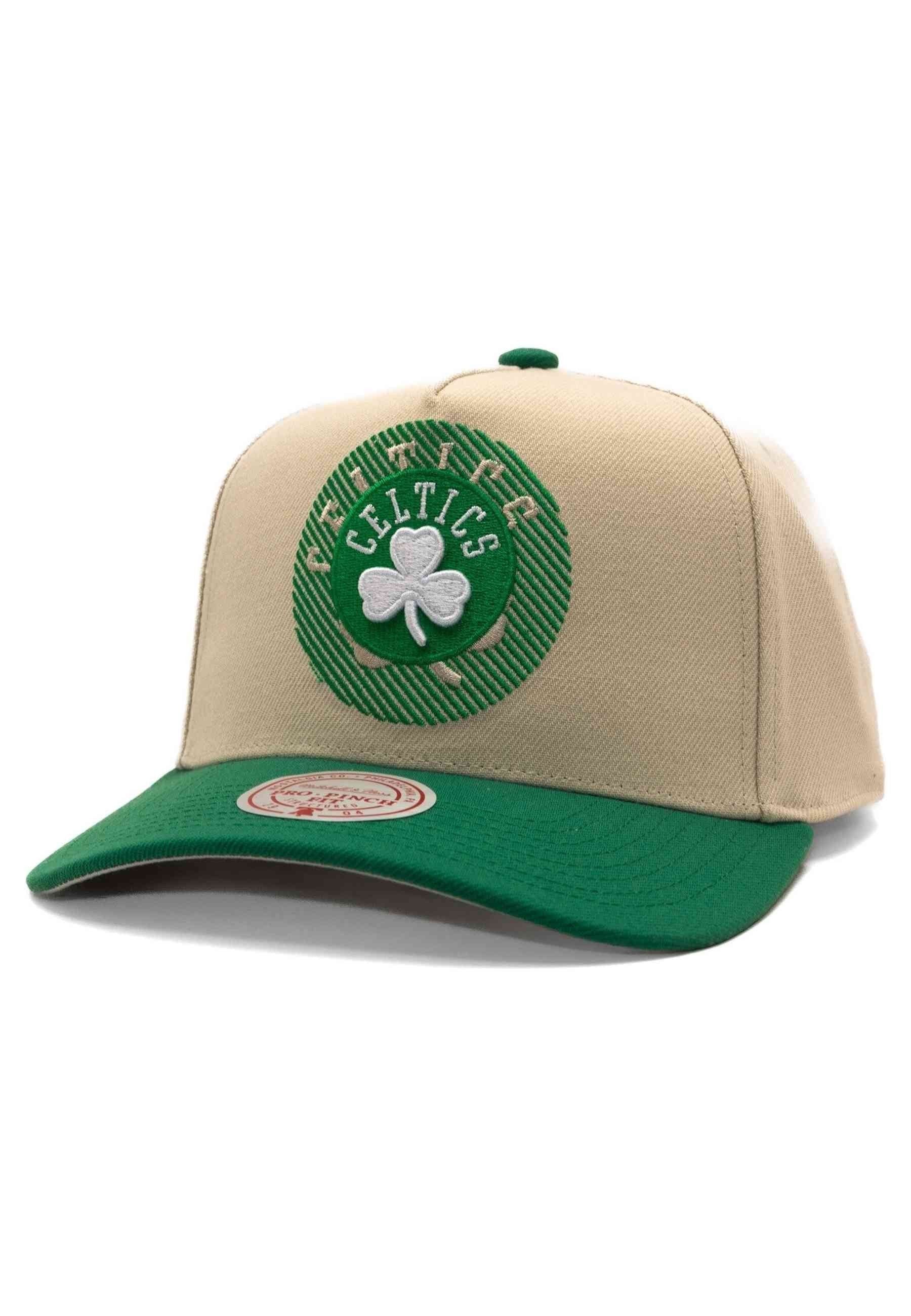 GORRA MITCHELL & NESS OFF WHITE CELTICS TILTED PRO SNAPBACK