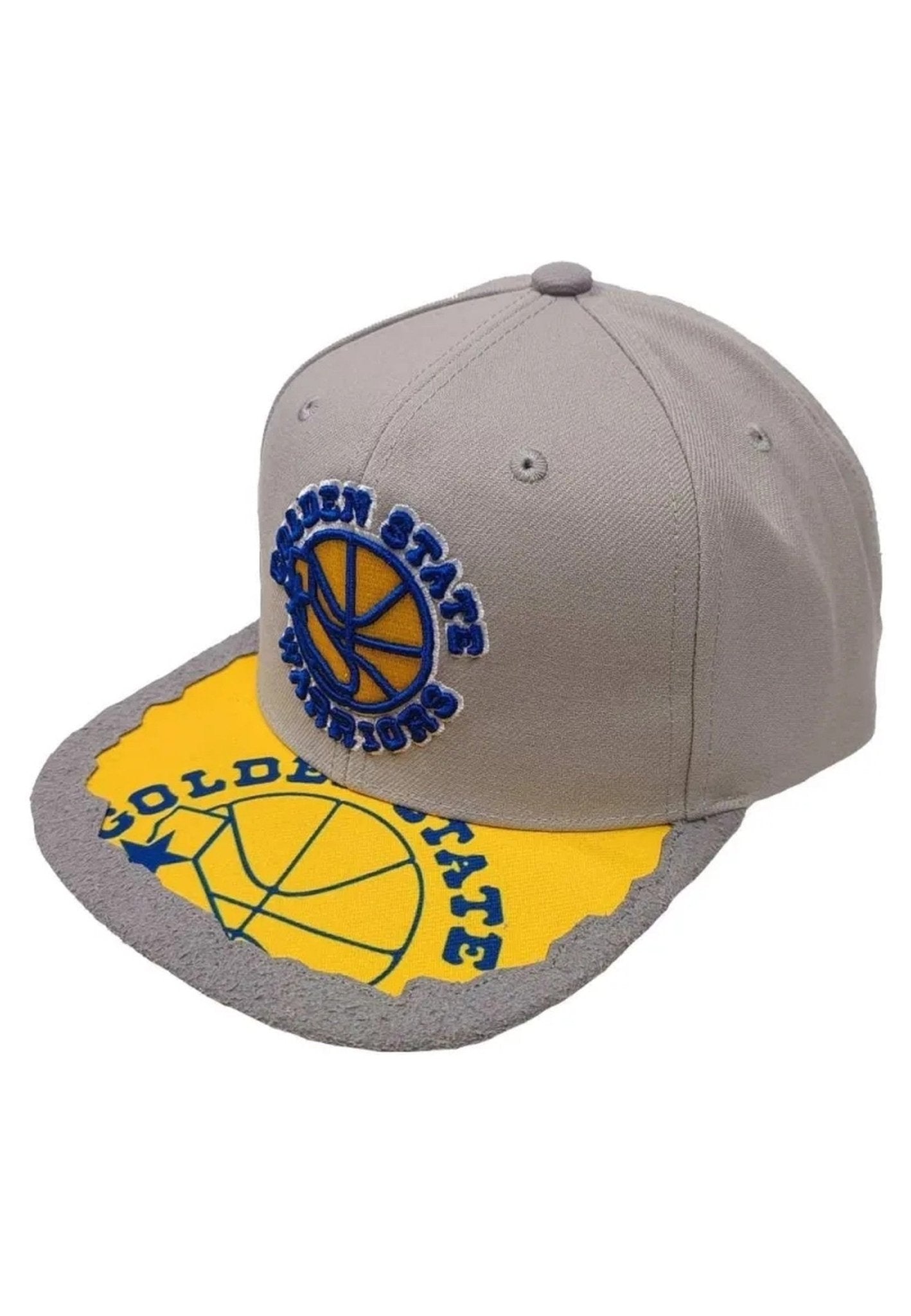 GORRA MITCHELL & NESS GRIS GOLDEN STATE BRANDED NEON TROPICAL SNAPBACK - AREA ZERO