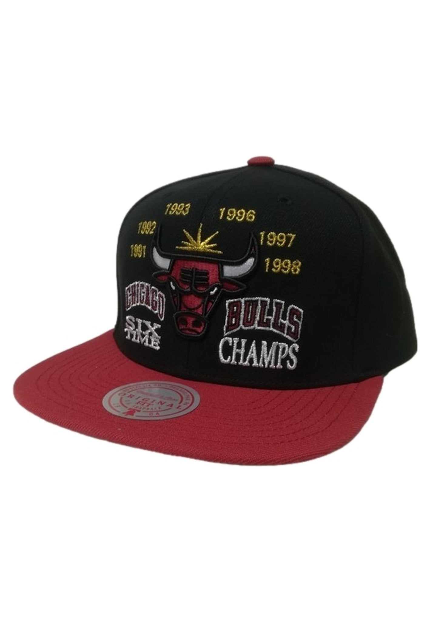 GORRA MITCHELL & NESS NEGRA BULLS CHAMP IS HERE SNAPBACK - AREA ZERO