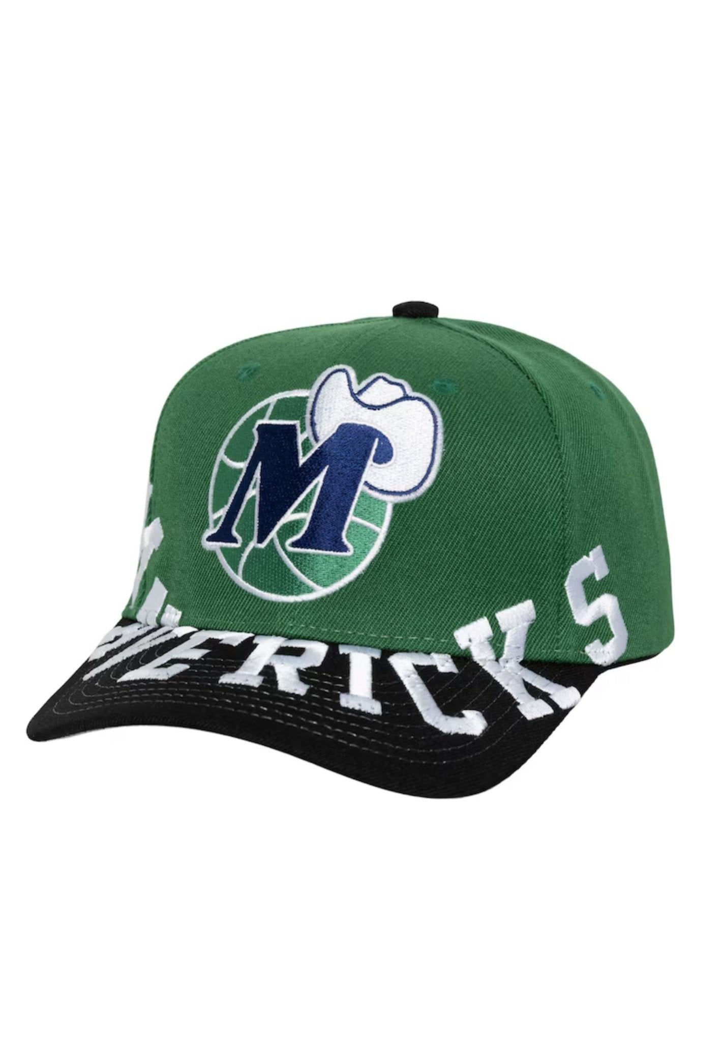 GORRA MITCHELL & NESS VERDE DALLAS MAVERICKS UNDERARCH PRO SNAPBACK - AREA ZERO