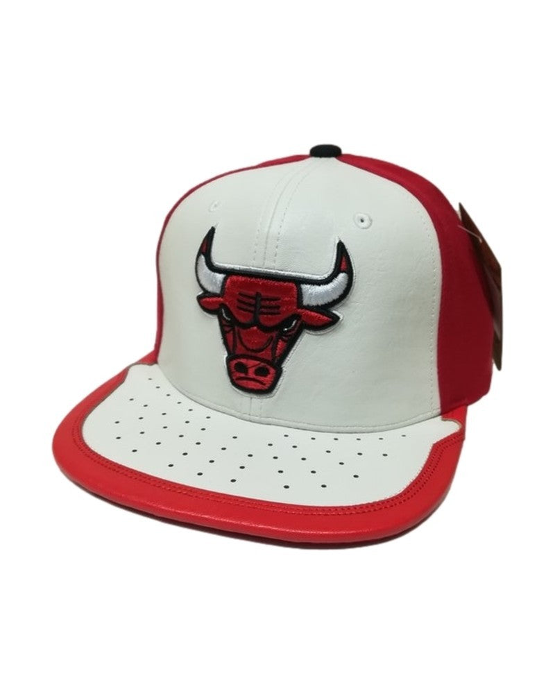 GORRA MITCHELL & NESS BLANCA LEATHER SNAPBACK