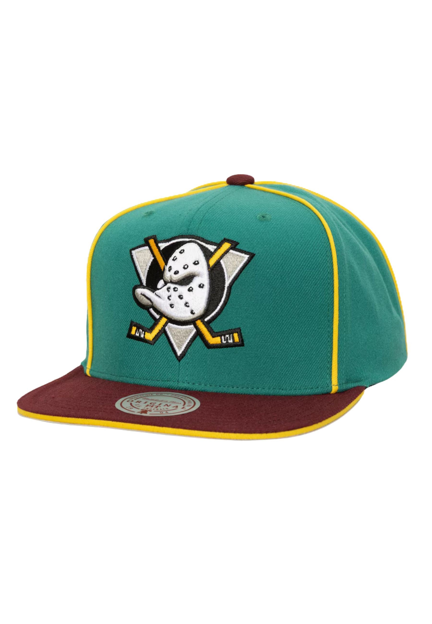 GORRA MITCHELL & NESS TEAL NHL PIPE SNAPBACK VNTG DUCKS