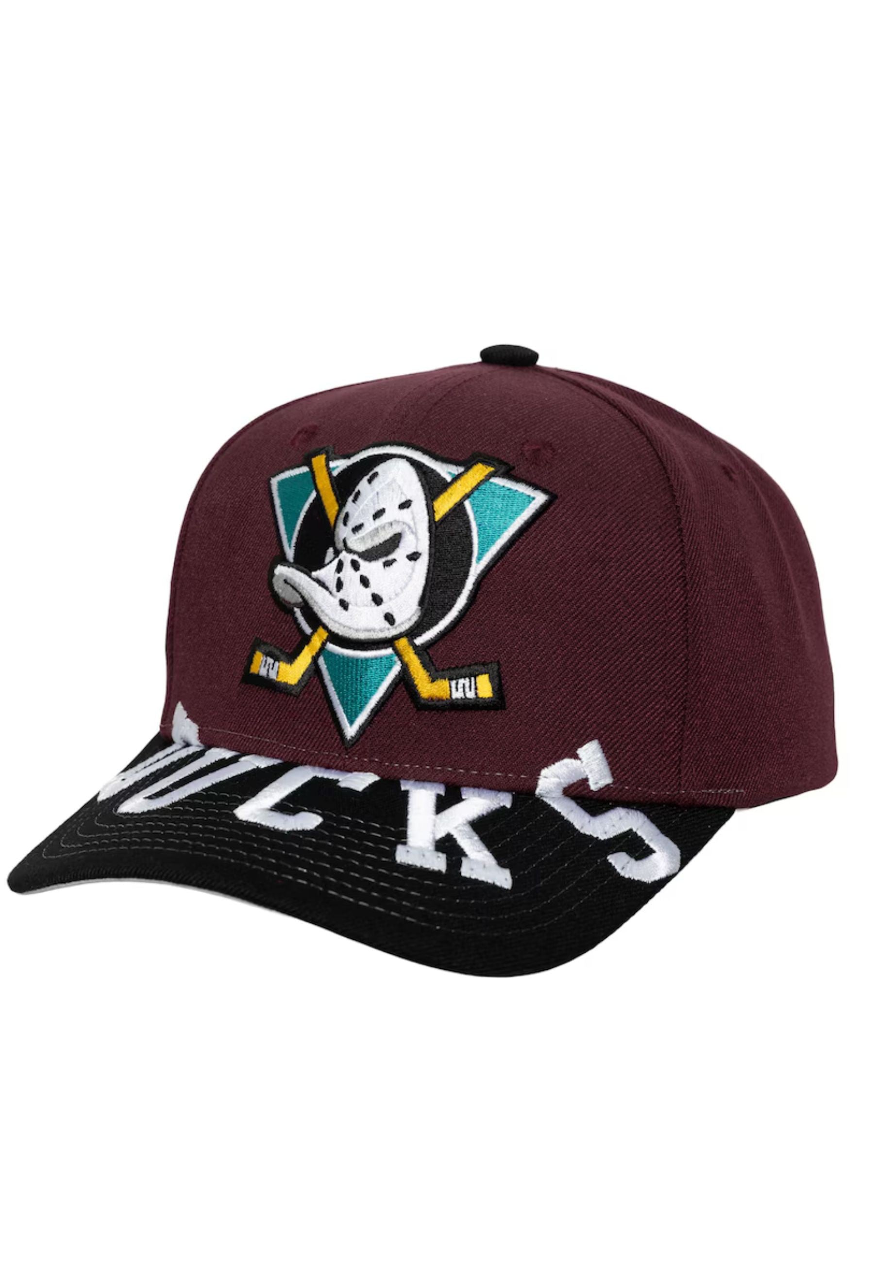 GORRA MITCHELL & NSS MORADA ANAHEIM DUCKS UNDERARCH PRO SNAPBACK