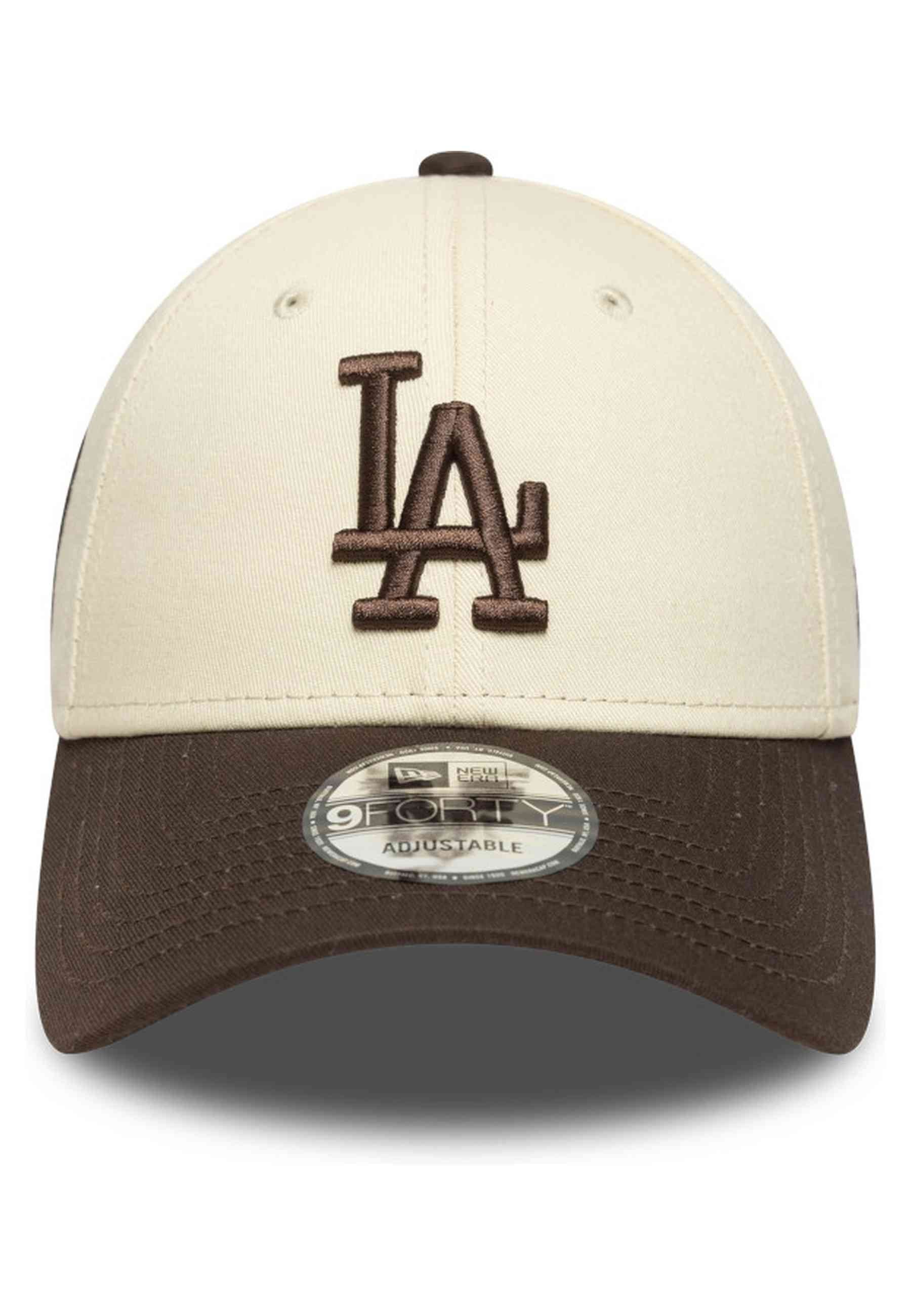 GORRA NEW ERA BEIGE DODGERS SIDE PATCH 9FORTY LOSDOD