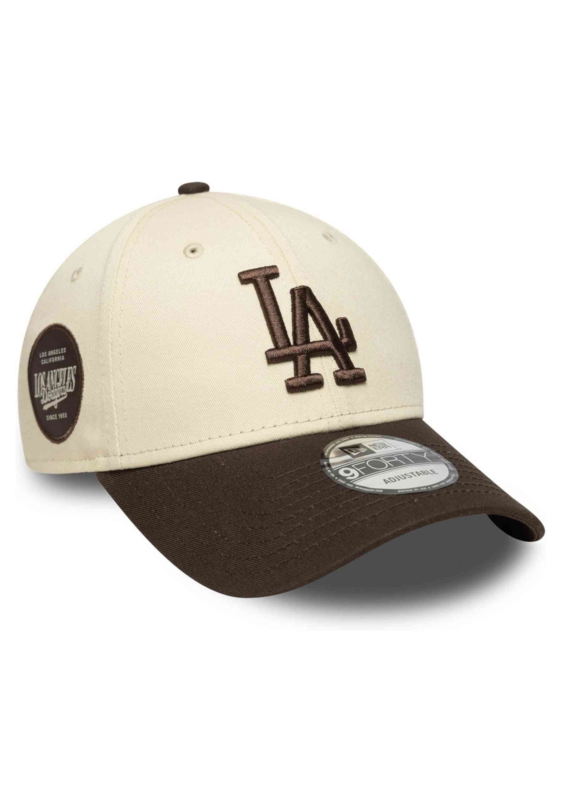 GORRA NEW ERA BEIGE DODGERS SIDE PATCH 9FORTY LOSDOD