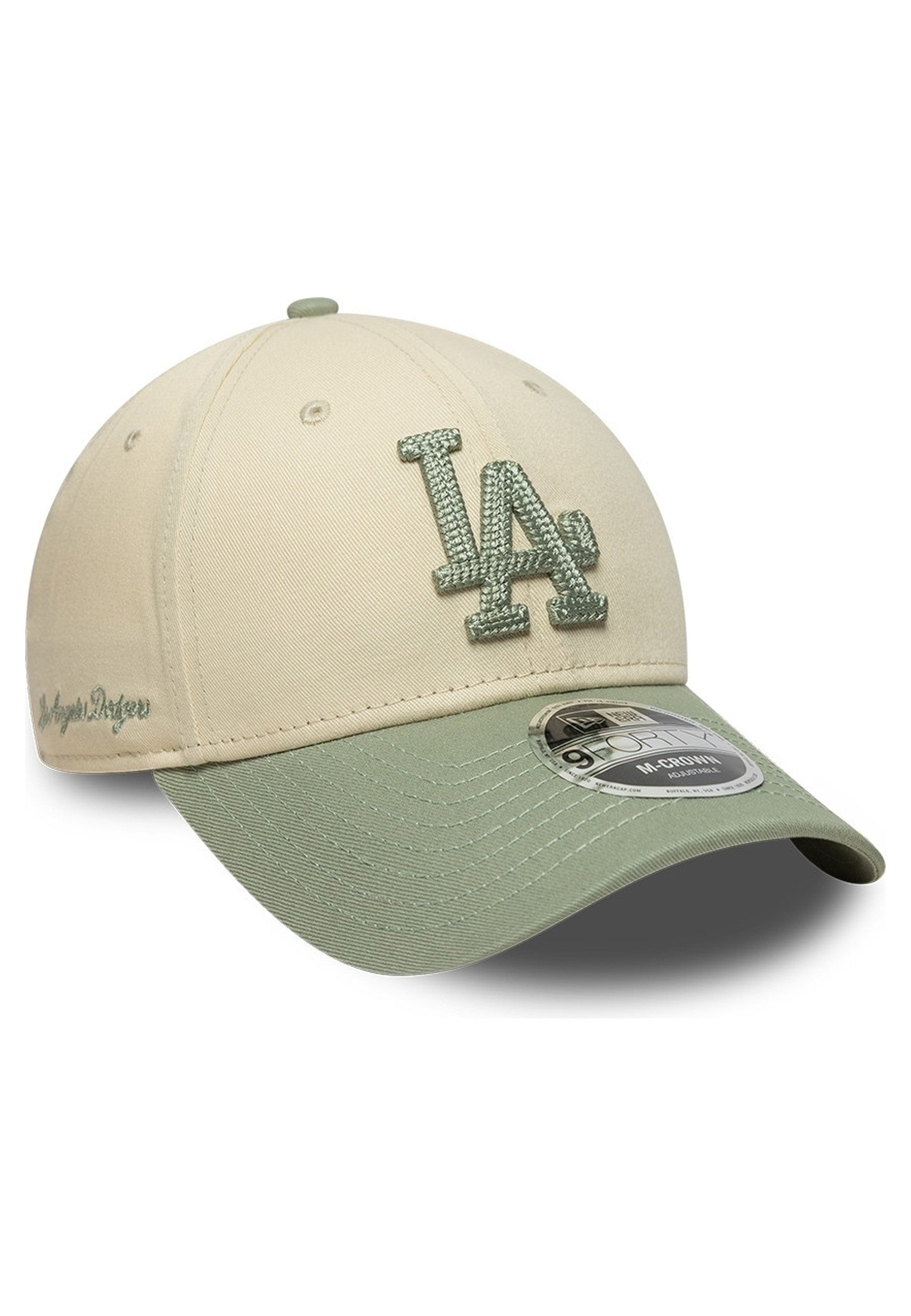GORRA NEW ERA BEIGE DODGERS SIDE SCRIPT 9FORTY MCROWN LOSDOD