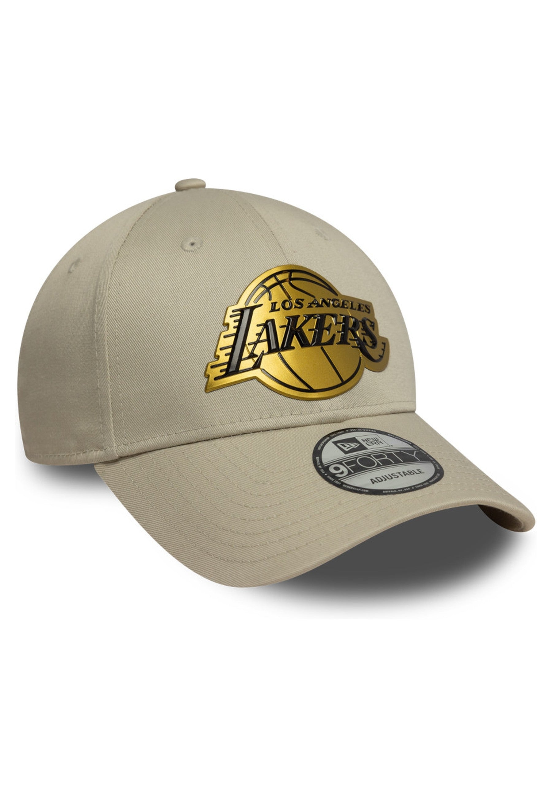 GORRA NEW ERA BEIGE LAKERS METALLIC 9FORTY LOSLAK