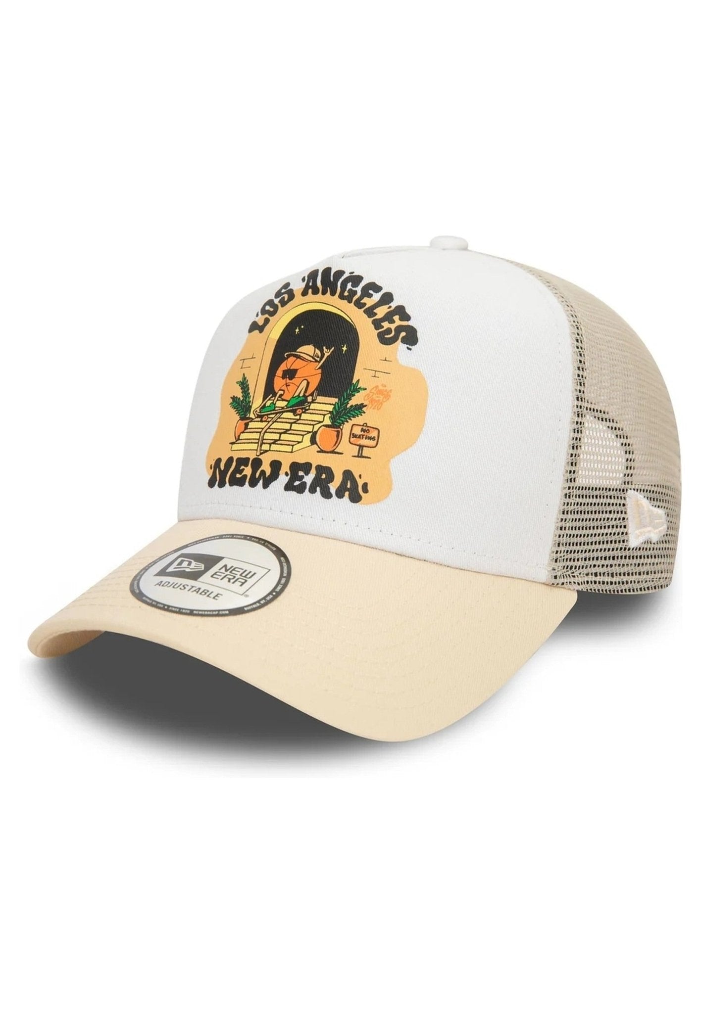 GORRA NEW ERA BEIGE LOS ANGELES GRAPHIC PRINT TRUCKER - AREA ZERO