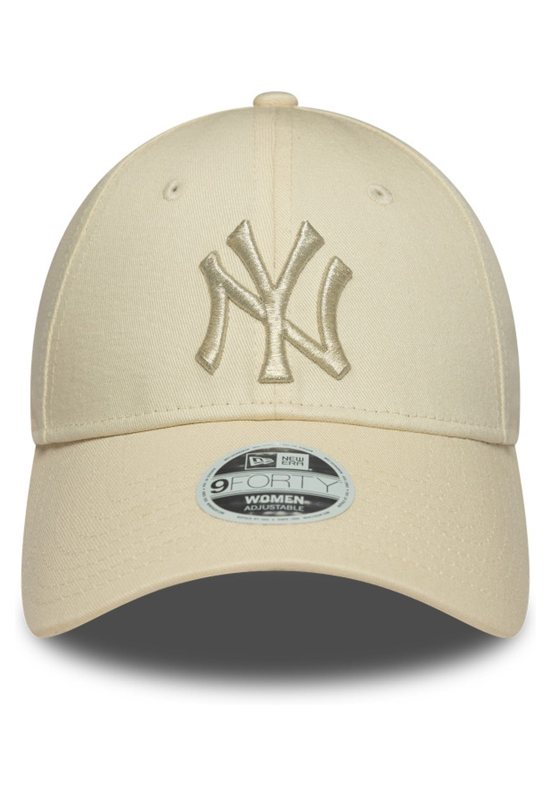 GORRA NEW ERA BEIGE YANKEES WMNS METALLIC LOGO 9FORTY