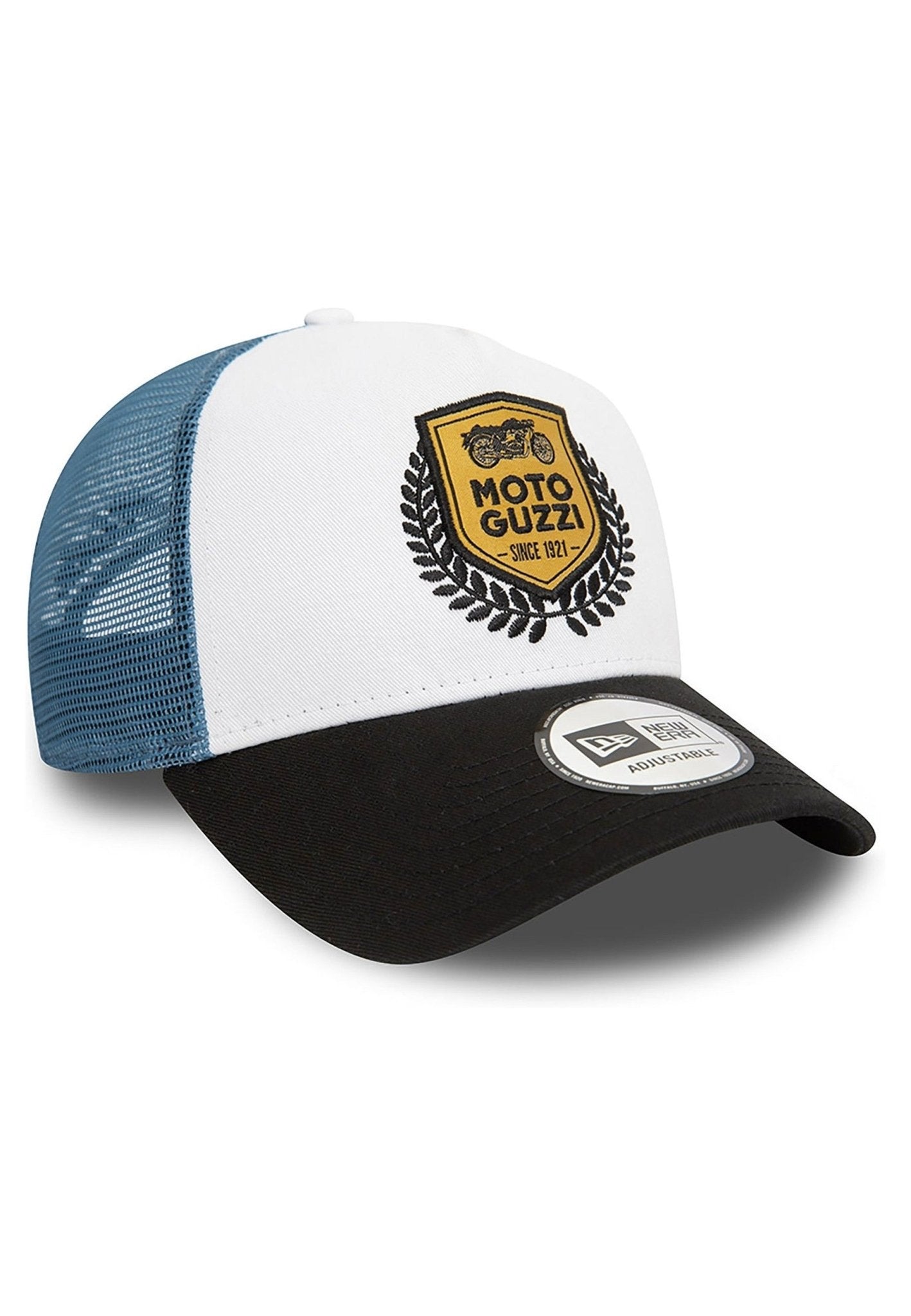 GORRA NEW ERA BLANCA/AZUL MOTO GUZZI TRUCKER MOTGUZ - AREA ZERO