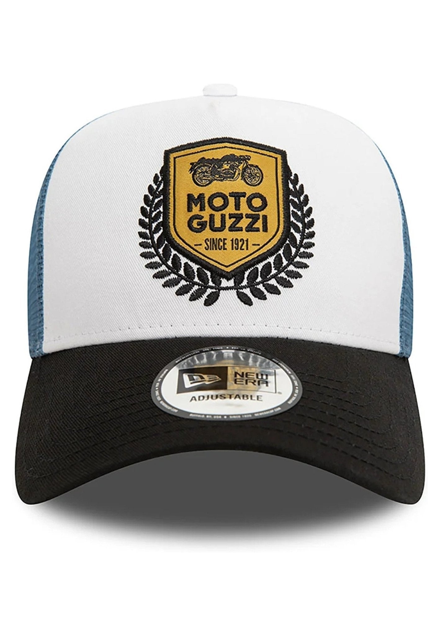 GORRA NEW ERA BLANCA/AZUL MOTO GUZZI TRUCKER MOTGUZ - AREA ZERO