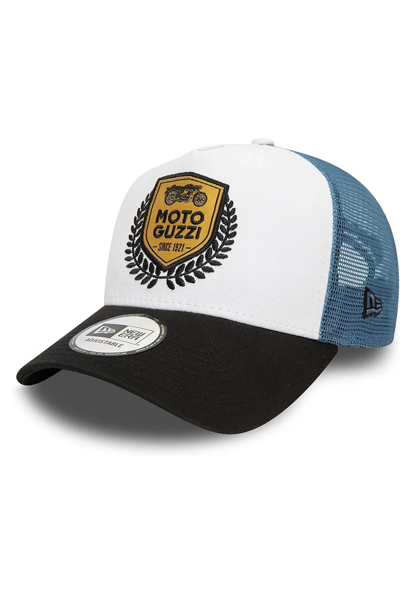 GORRA NEW ERA BLANCA/AZUL MOTO GUZZI TRUCKER MOTGUZ - AREA ZERO