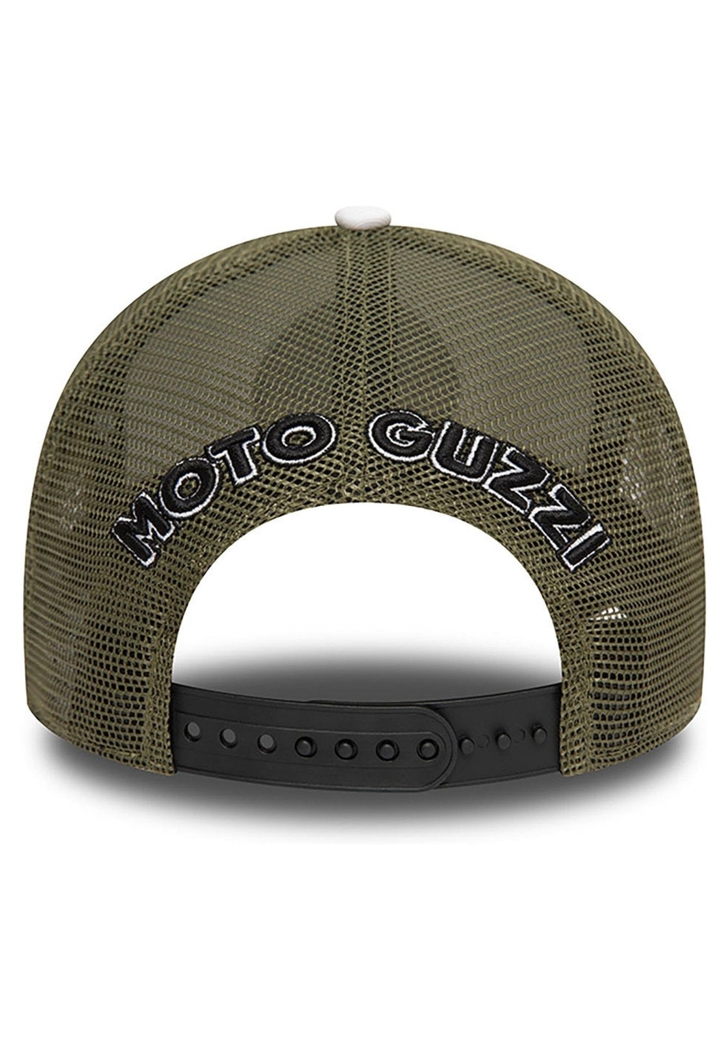 GORRA NEW ERA BLANCA/VERDE MOTO GUZZI TRUCKER MOTGUZ - AREA ZERO