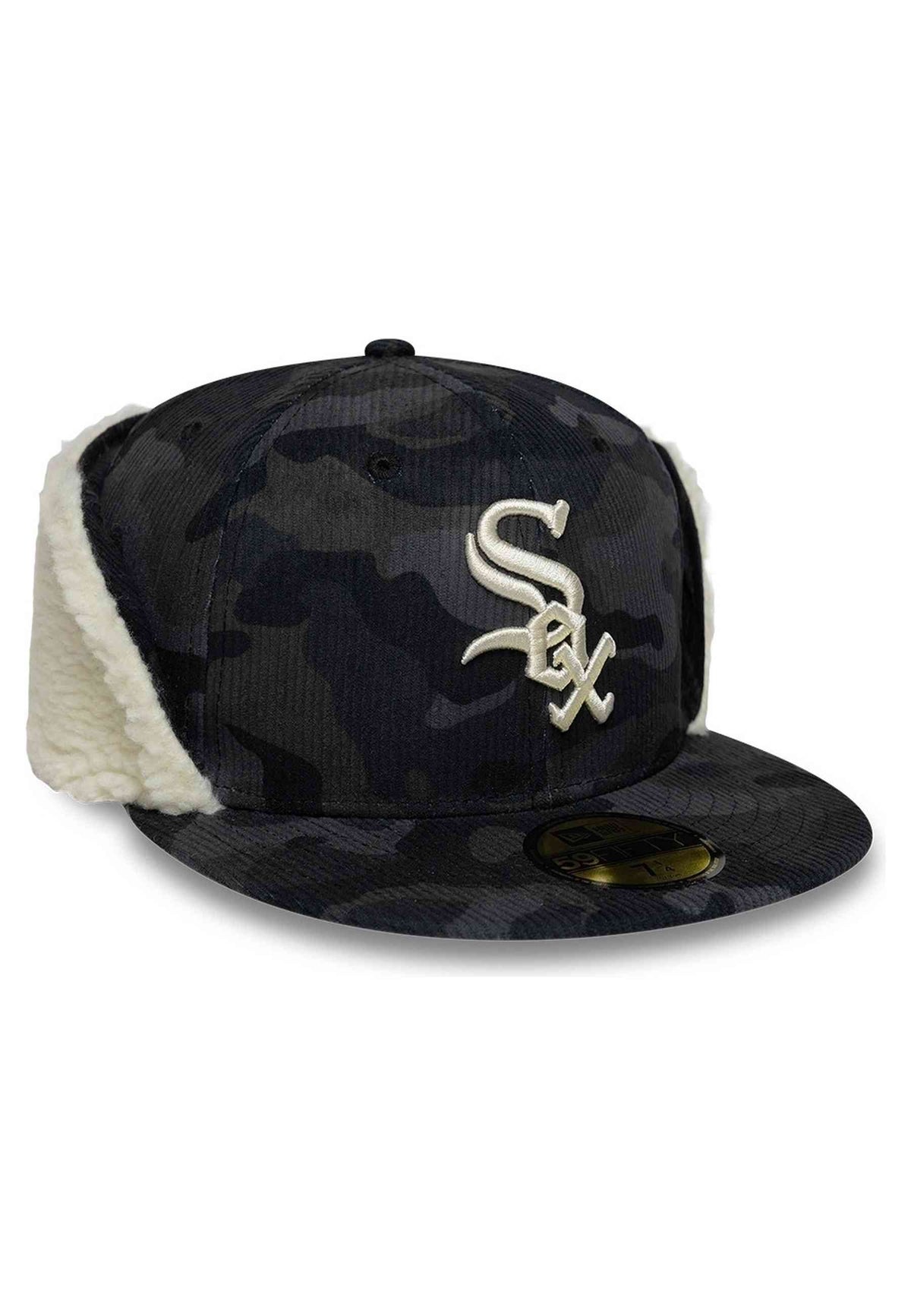 gorra New Era 59FIFTY Chicago White Sox Cord Down Flap negra - vista 8