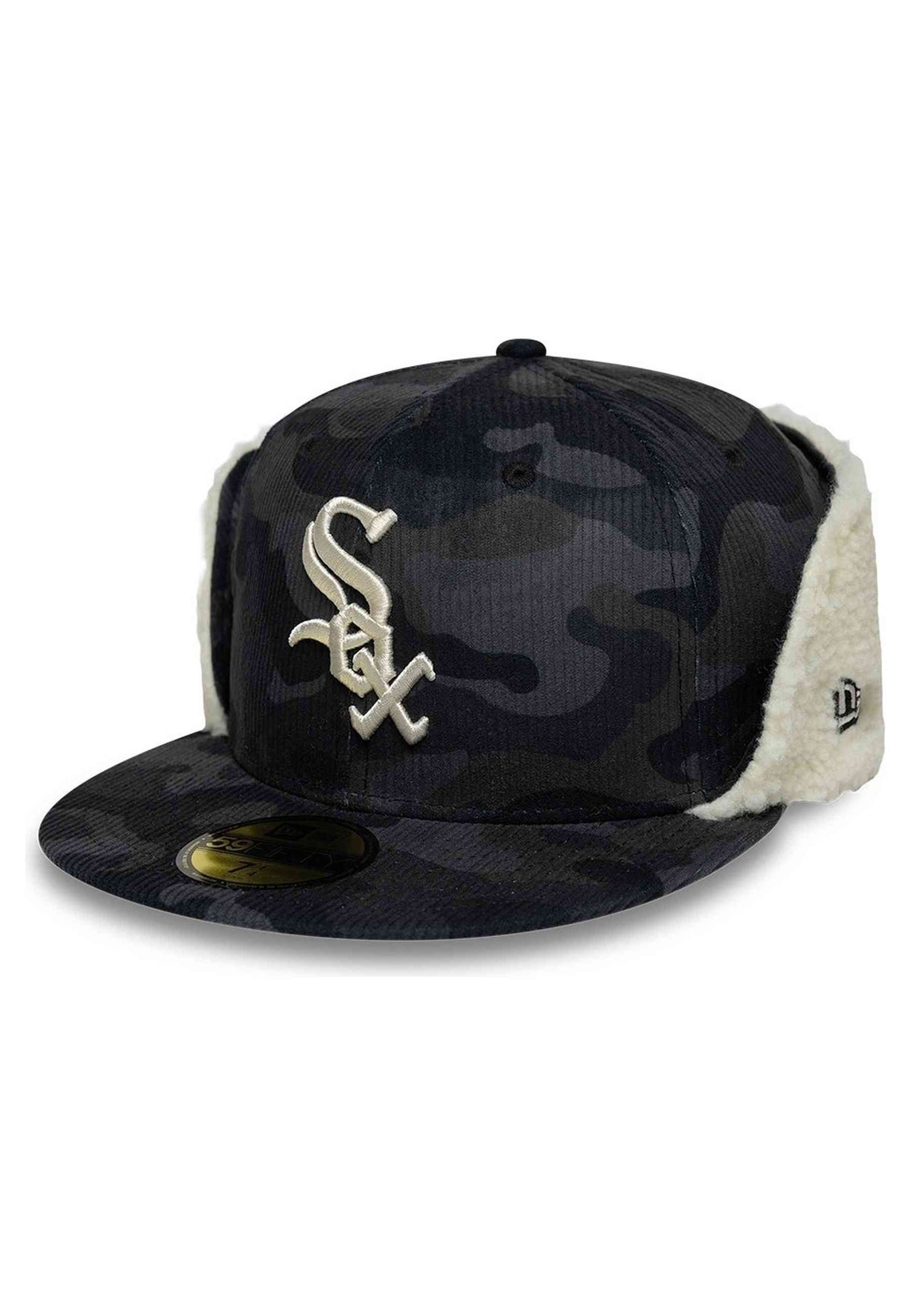 gorra New Era 59FIFTY Chicago White Sox Cord Down Flap negra - vista 7