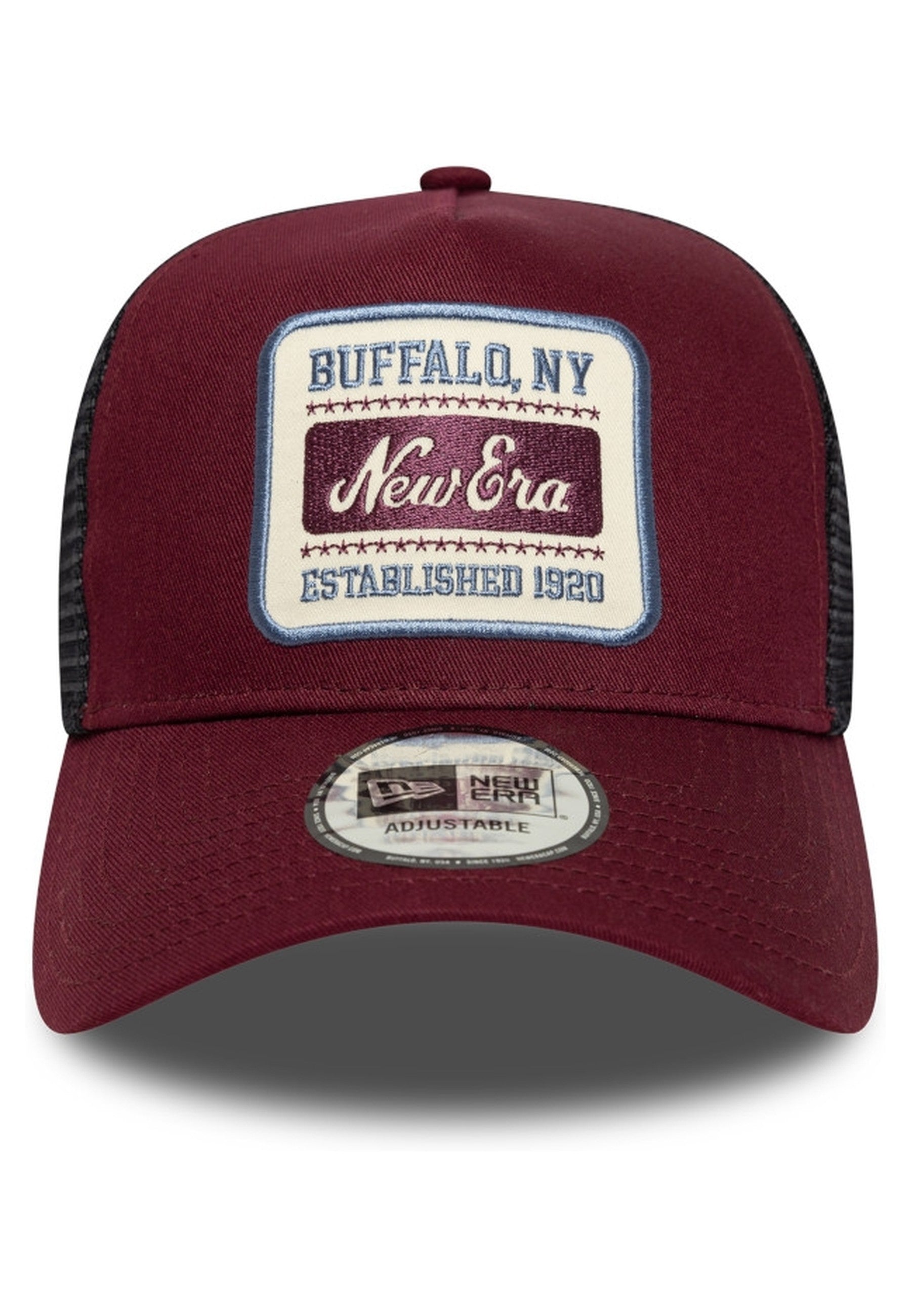 GORRA NEW ERA GRANATE SQUARE PATCH TRUCKER CAP