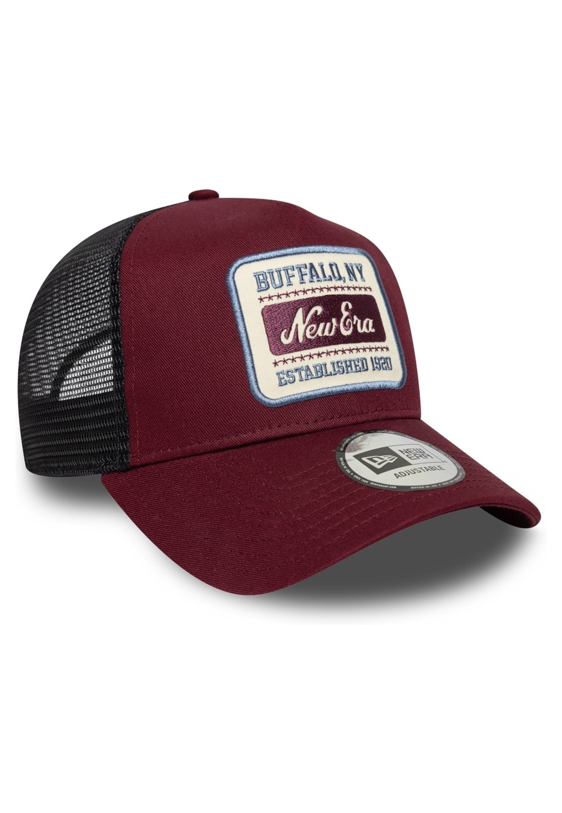 GORRA NEW ERA GRANATE SQUARE PATCH TRUCKER CAP