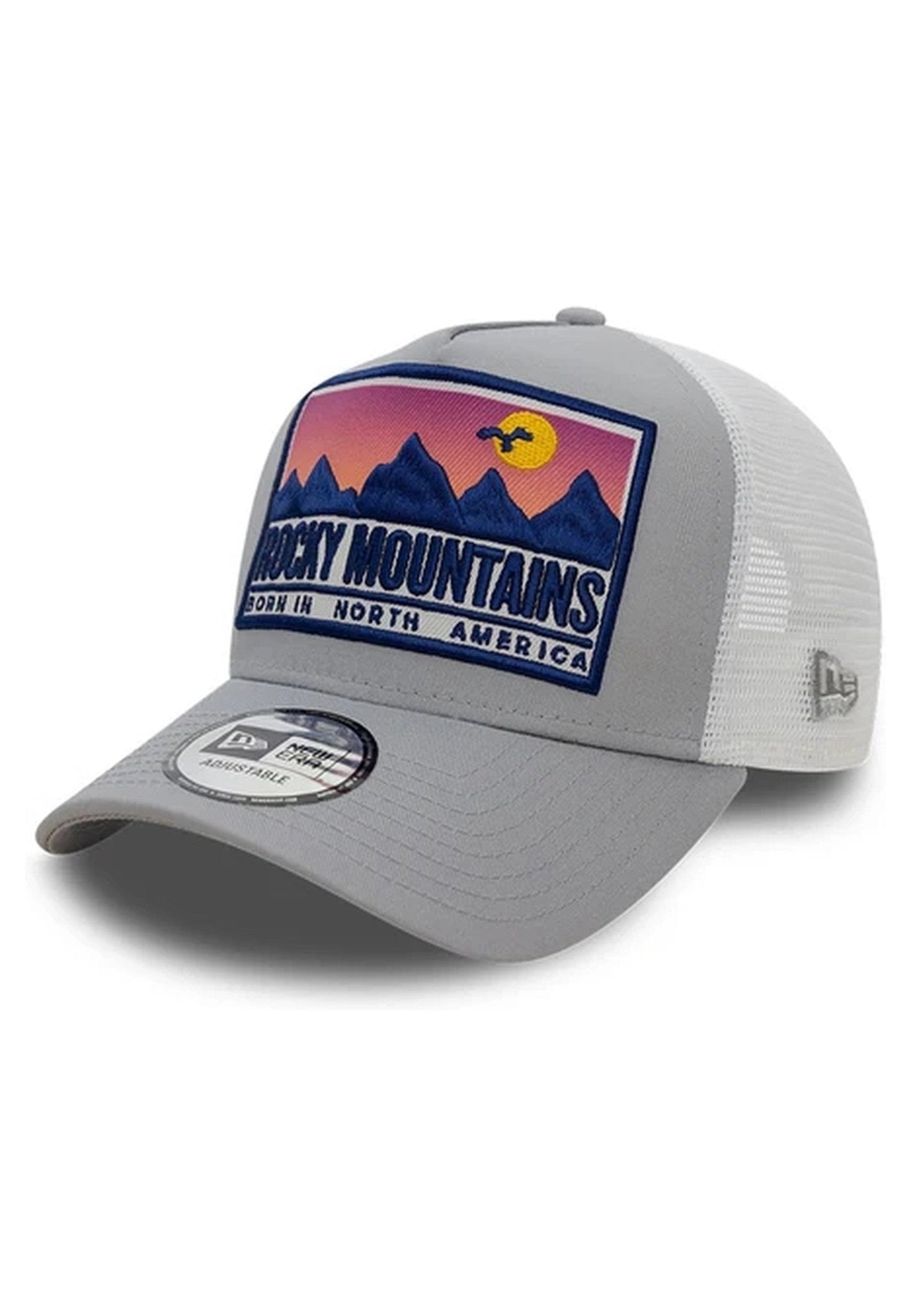 GORRA NEW ERA GRIS ROCKY MOUNTAINS LOCATION PATCH TRUCKER CAP - AREA ZERO