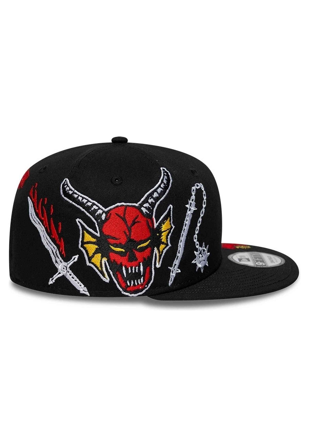 GORRA NEW ERA HELL FIRE LIVES STRANGER THINGS 10 YEARS NEGRA
