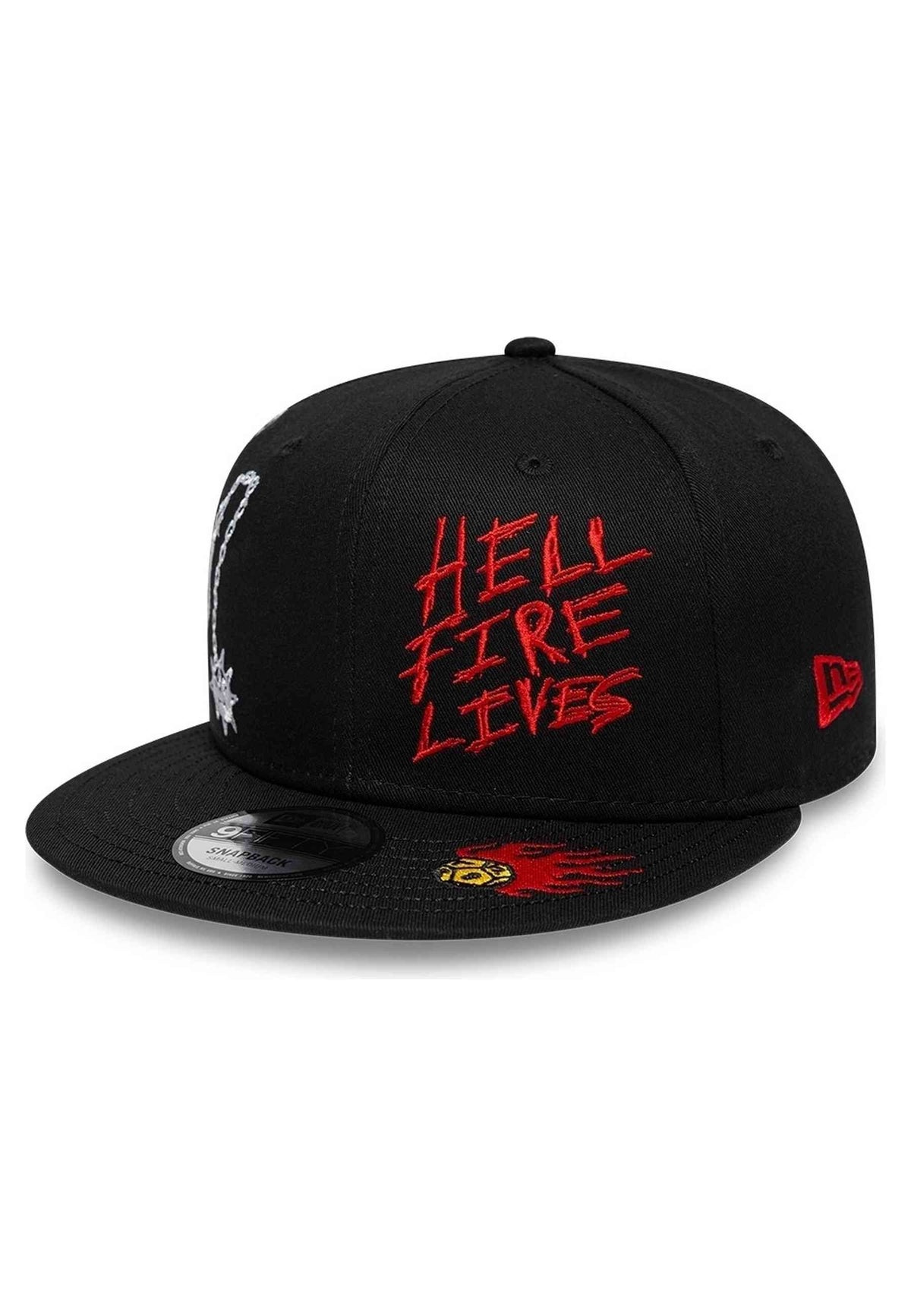 GORRA NEW ERA HELL FIRE LIVES STRANGER THINGS 10 YEARS NEGRA