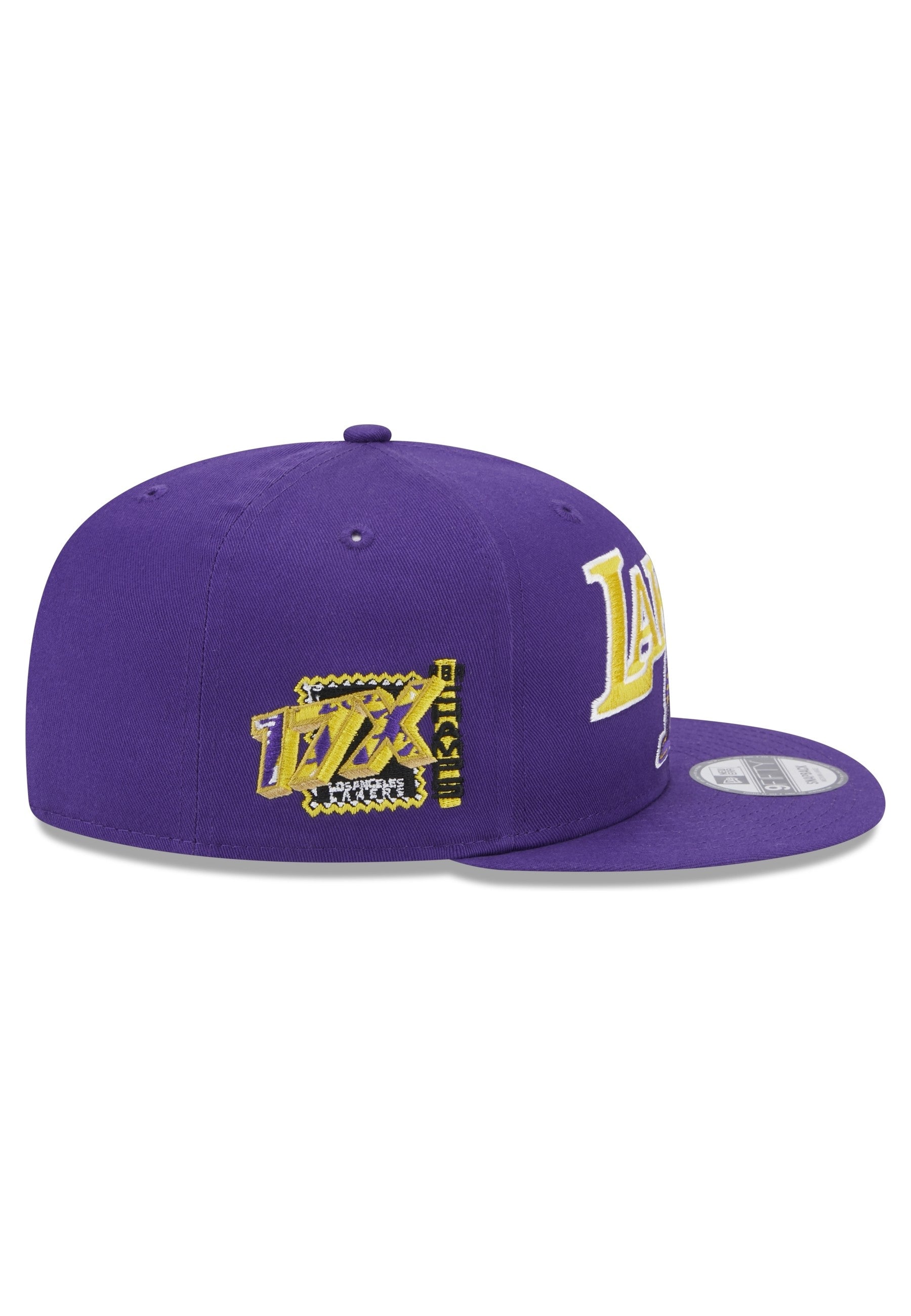 GORRA NEW ERA MORADA LAKERS NBA PATCH 9FIFTY LOSLAK