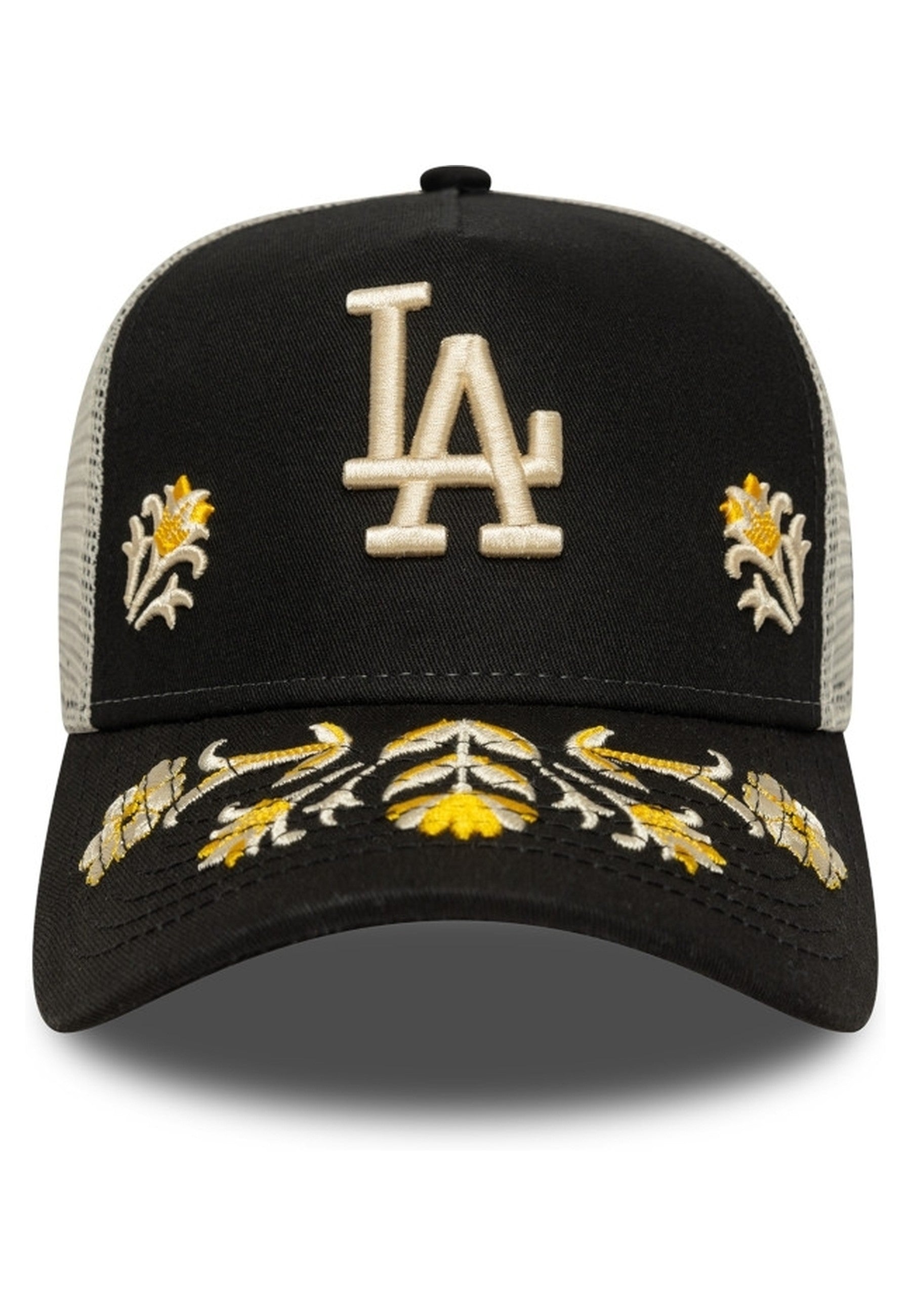 GORRA NEW ERA NEGRA DODGERS FLORAL ICON TRUCKER LOSDOD