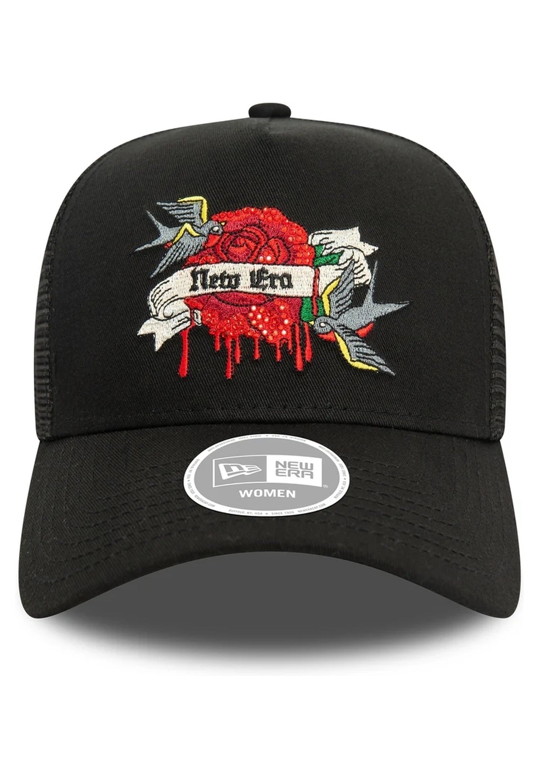 GORRA NEW ERA NEGRA DRIPPING ROSE WMNS NE TRUCKER