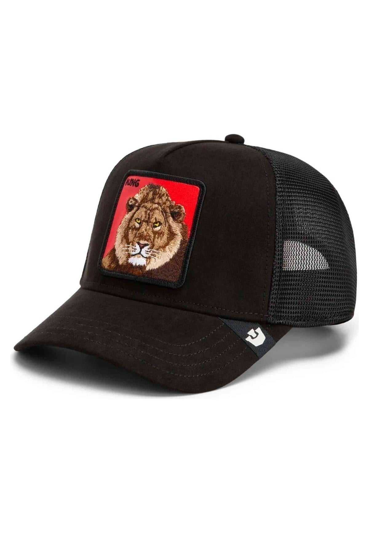 GORRA GOORIN BROS NEGRA LEON SUEDE LEONE ROSSO TRUCKER CAP