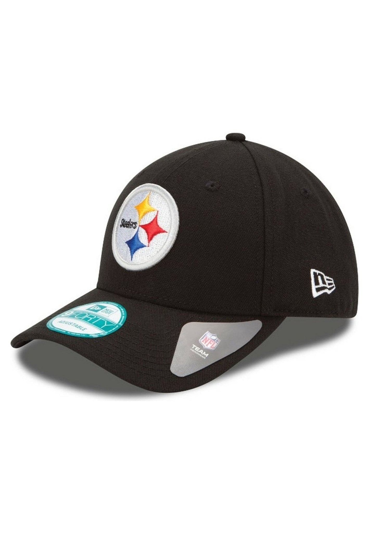 GORRA NEW ERA NEGRA LOGO STEELEERS BORDADO FRENTE VISERA CURVA - AREA ZERO