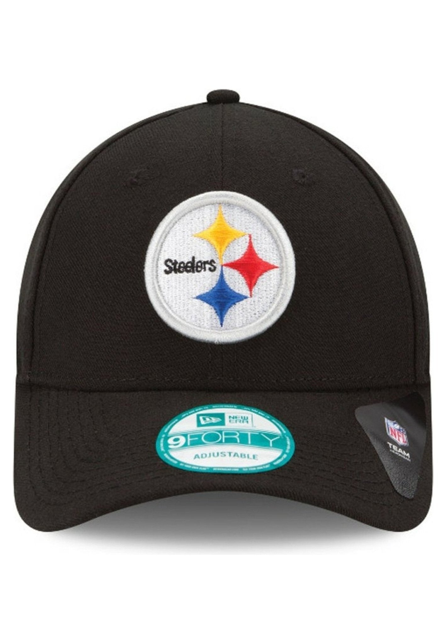 GORRA NEW ERA NEGRA LOGO STEELEERS BORDADO FRENTE VISERA CURVA - AREA ZERO