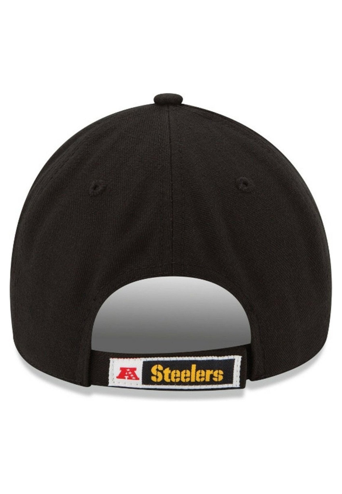 GORRA NEW ERA NEGRA LOGO STEELEERS BORDADO FRENTE VISERA CURVA - AREA ZERO