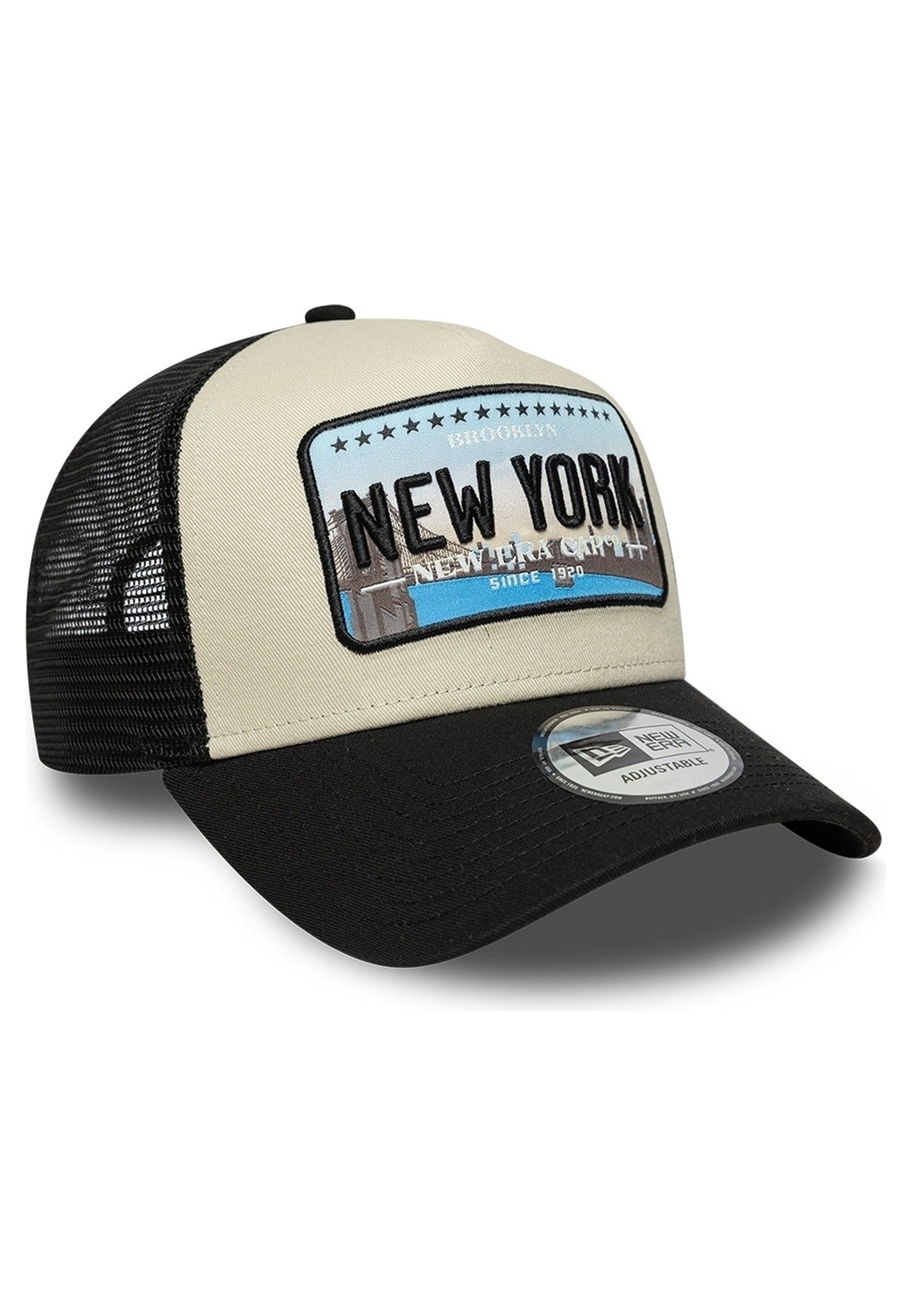 GORRA NEW ERA NEGRA NEW YORK LICENSE PLATE TRUCKER CAP