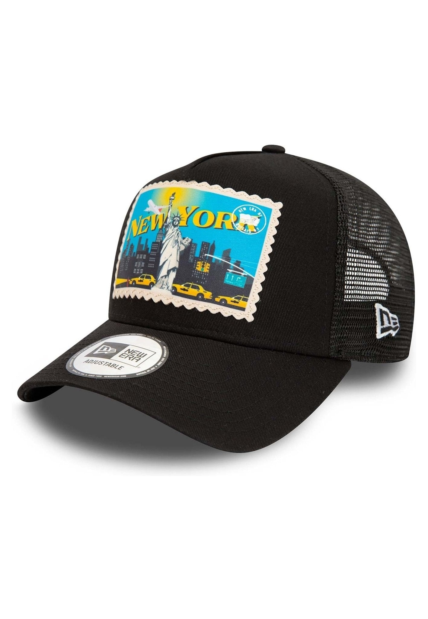 GORRA NEW ERA NEGRA NEW YORK POSTCARD TRUCKER CAP - AREA ZERO