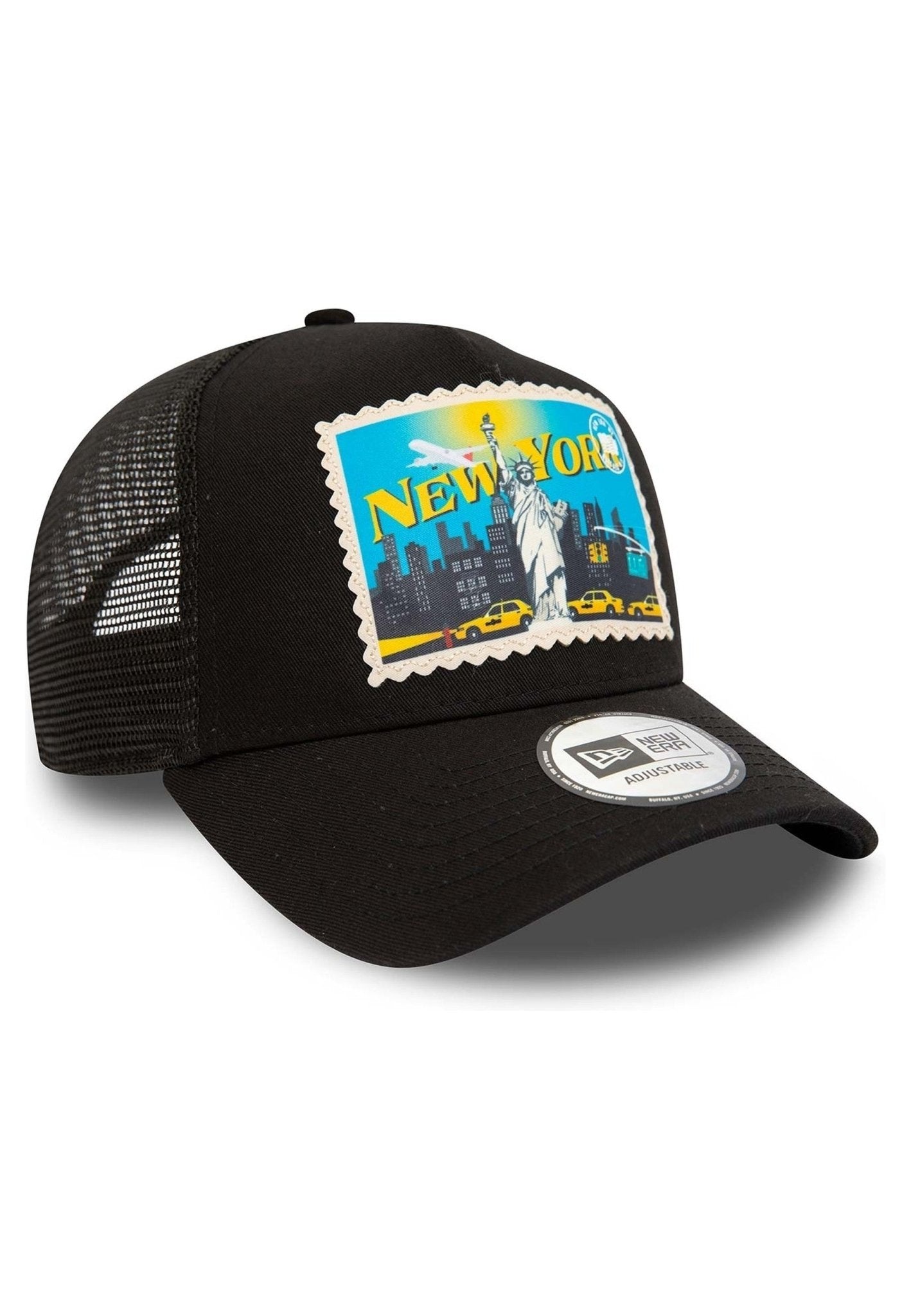GORRA NEW ERA NEGRA NEW YORK POSTCARD TRUCKER CAP - AREA ZERO
