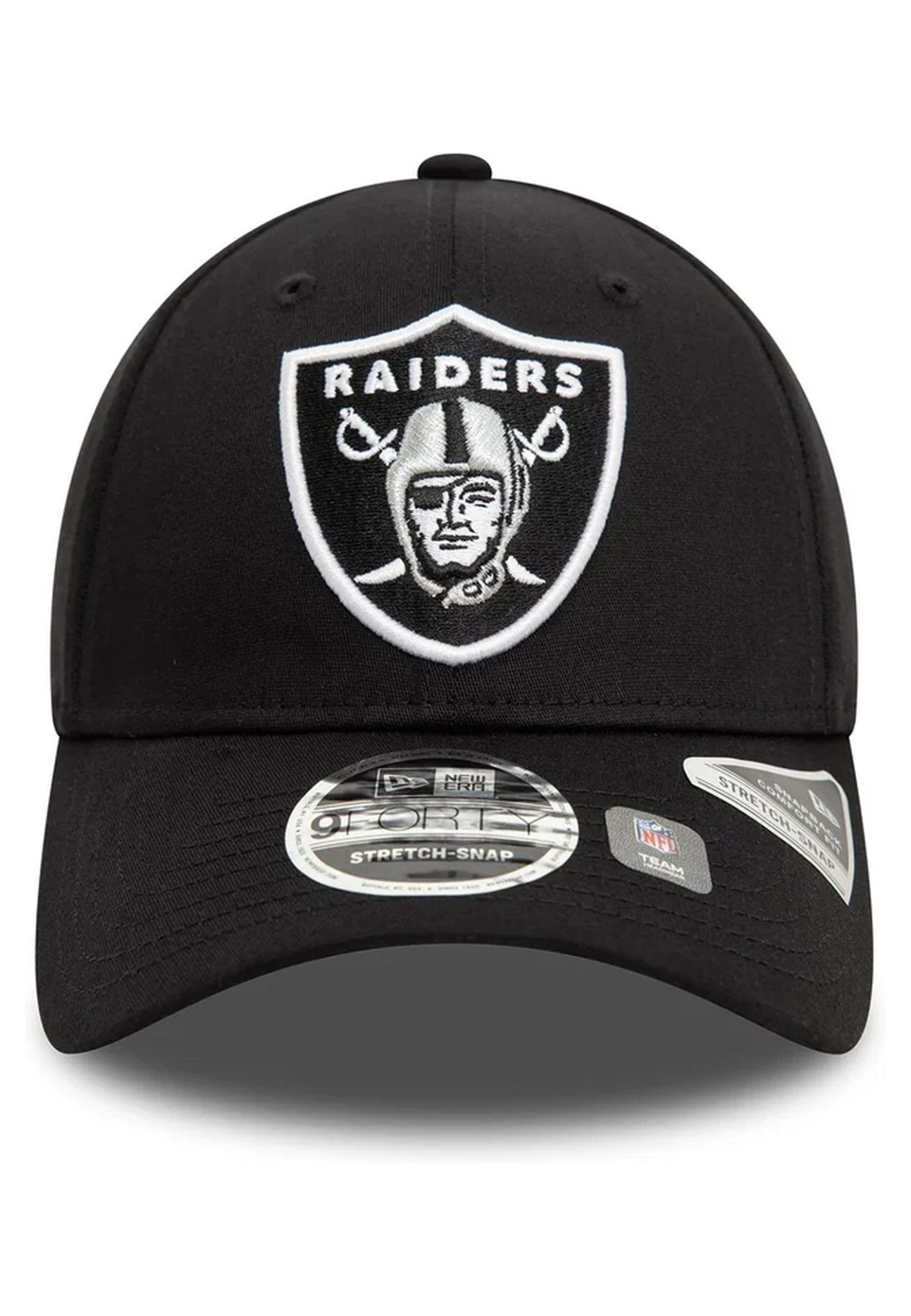 GORRA NEW ERA NEGRA RAIDERS 9FORTY STRETCH SNAP LASRAI - AREA ZERO