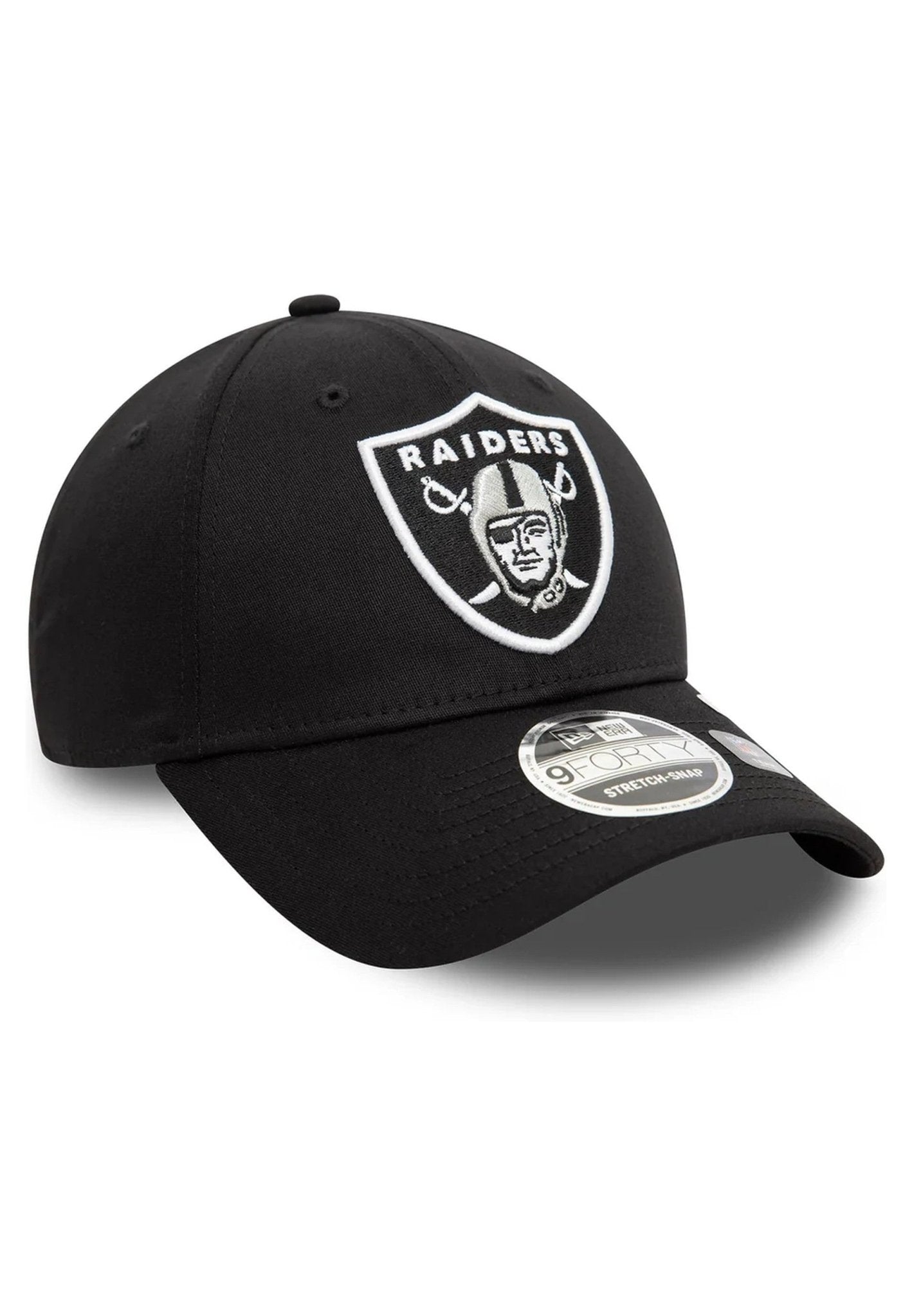 GORRA NEW ERA NEGRA RAIDERS 9FORTY STRETCH SNAP LASRAI - AREA ZERO