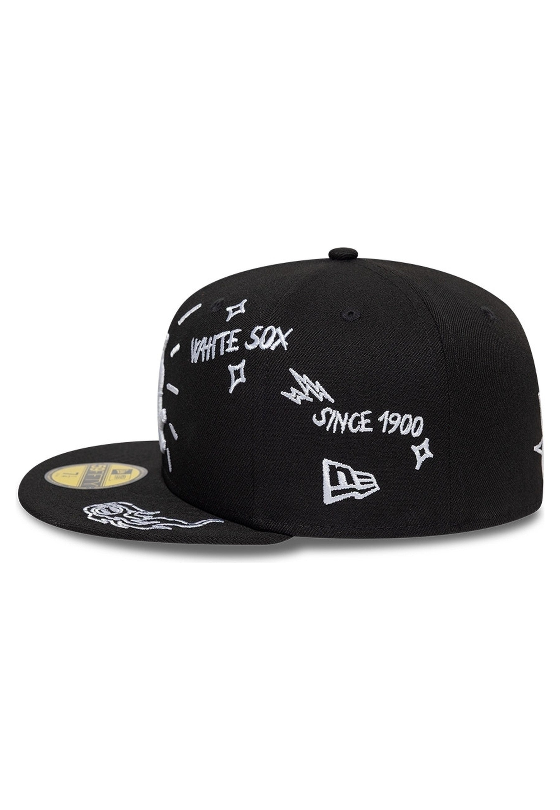 GORRA NEW ERA NEGRA SOX MLB SCRIBBLE 59FIFTY CHIWHI