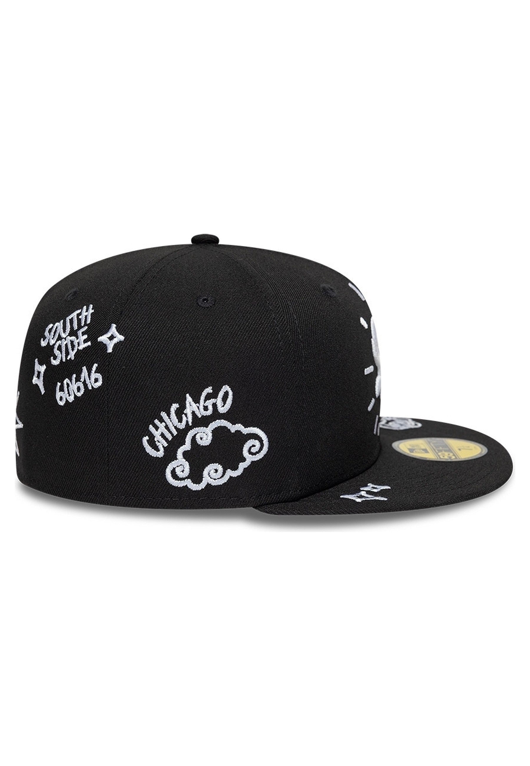 GORRA NEW ERA NEGRA SOX MLB SCRIBBLE 59FIFTY CHIWHI