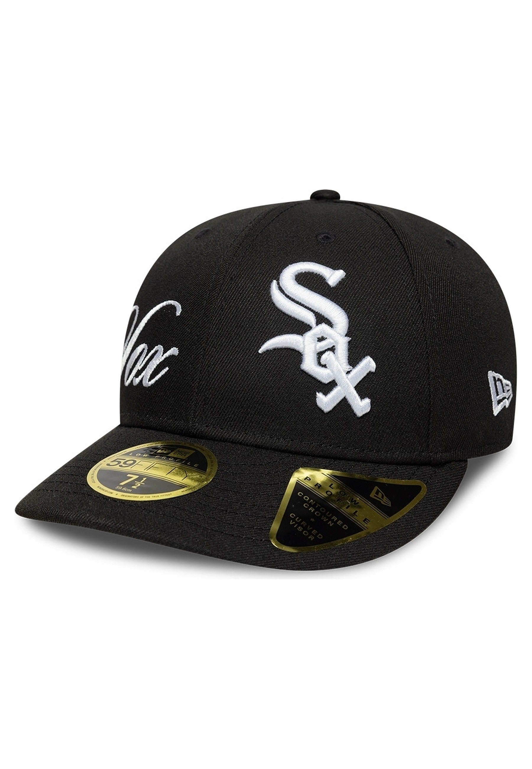 GORRA NEW ERA NEGRA SOX MLB SIDE SCRIPT LP59FIFTY CHIWHI