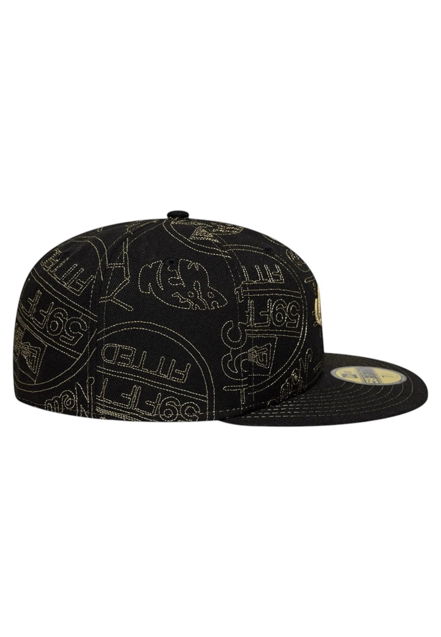 GORRA NEW ERA NEGRA STICKER AOP 59FIFTY NEWERA