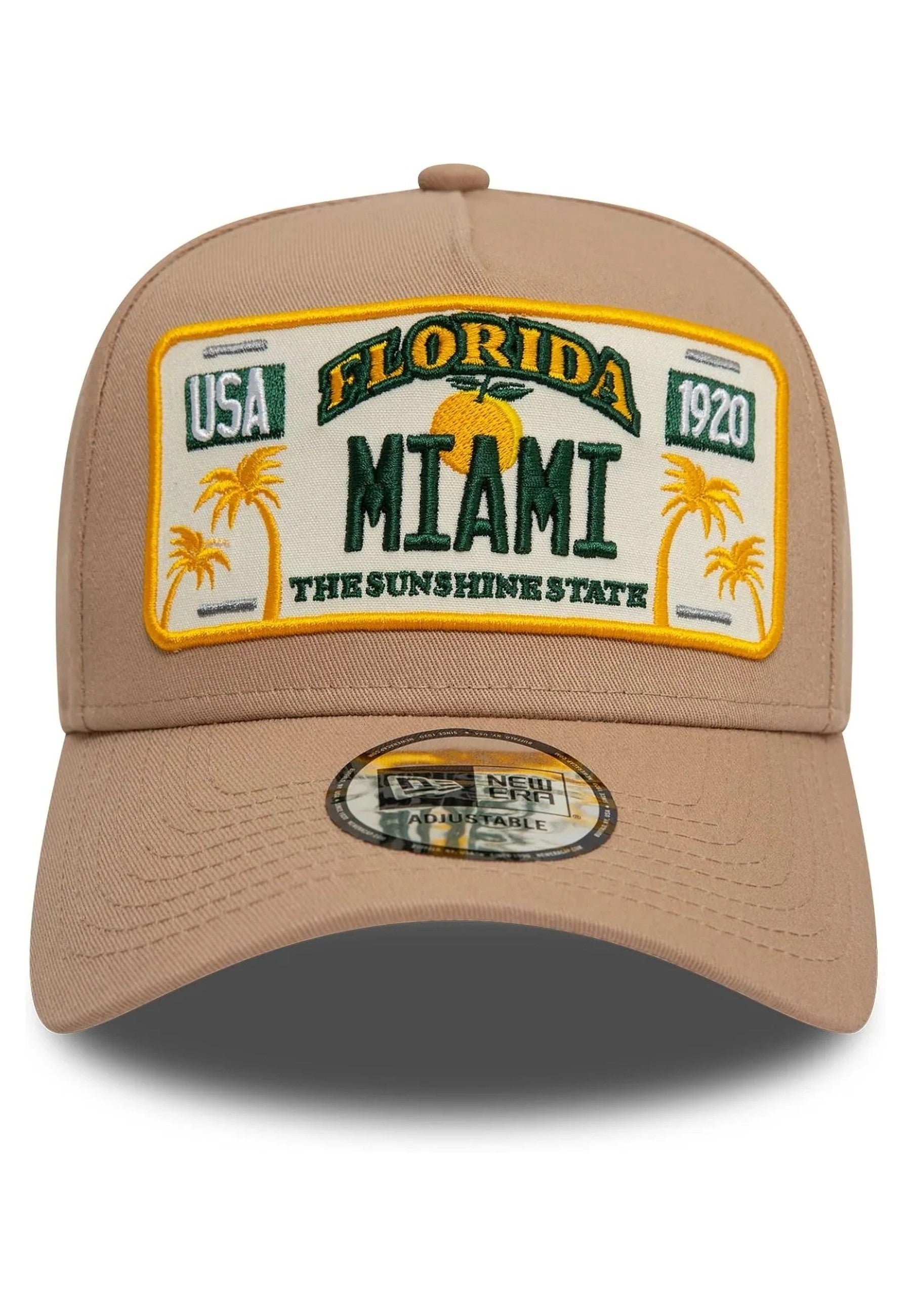GORRA NEW ERA TOSTADA MIAMI LICENSE PLATE EFRAME