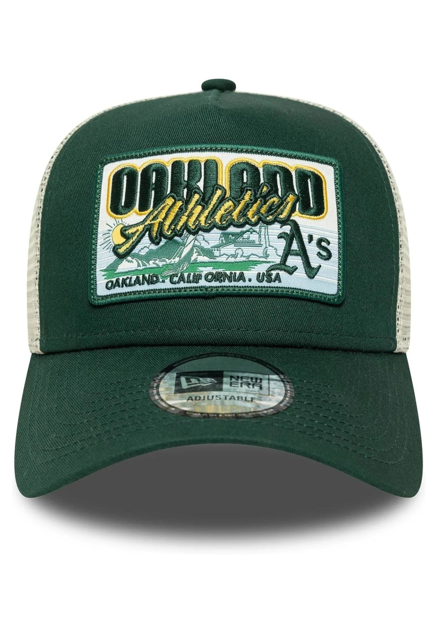 GORRA NEW ERA VERDE ATHETICS MLB PATCH TRUCKER CAP - AREA ZERO