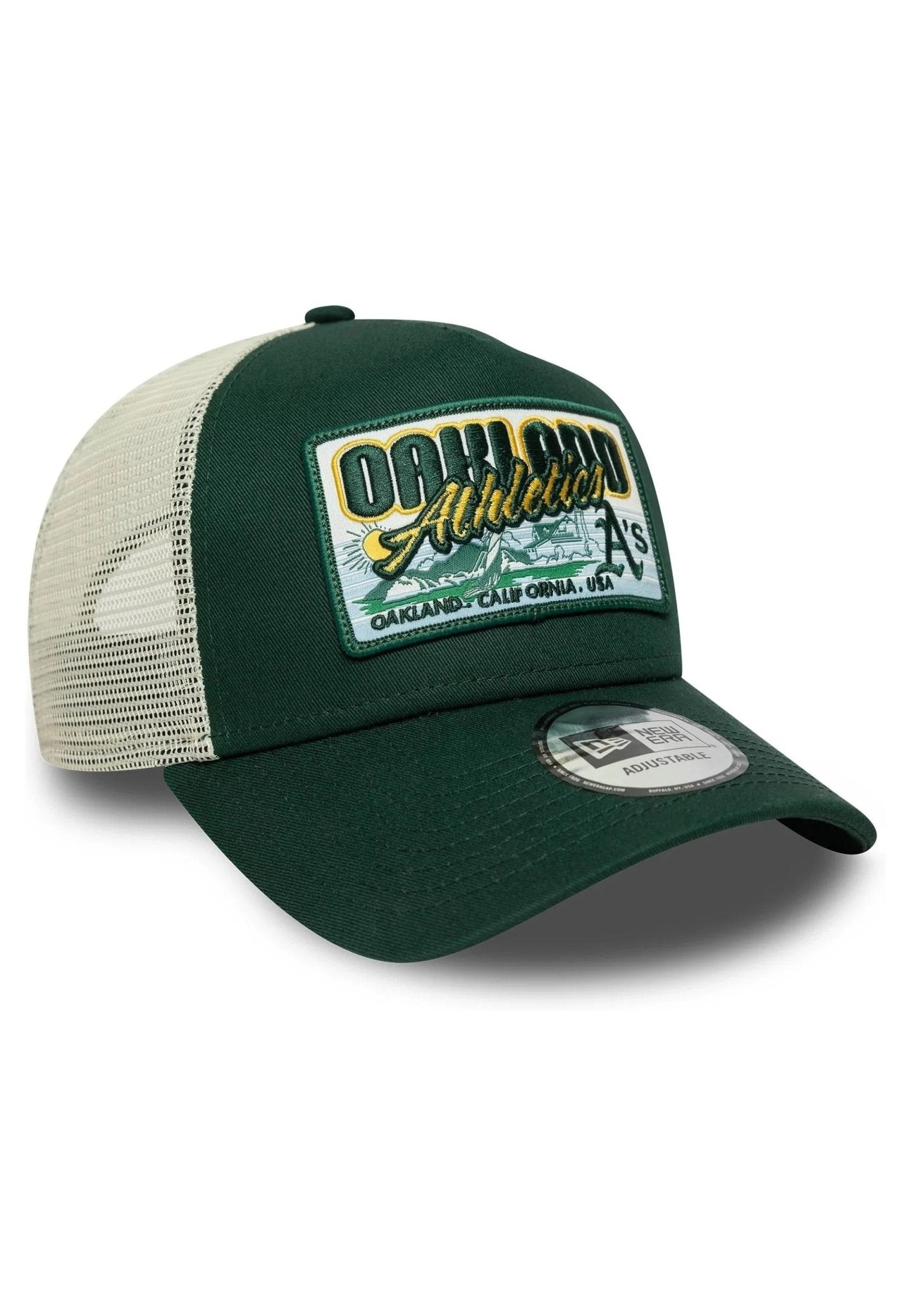 GORRA NEW ERA VERDE ATHETICS MLB PATCH TRUCKER CAP - AREA ZERO