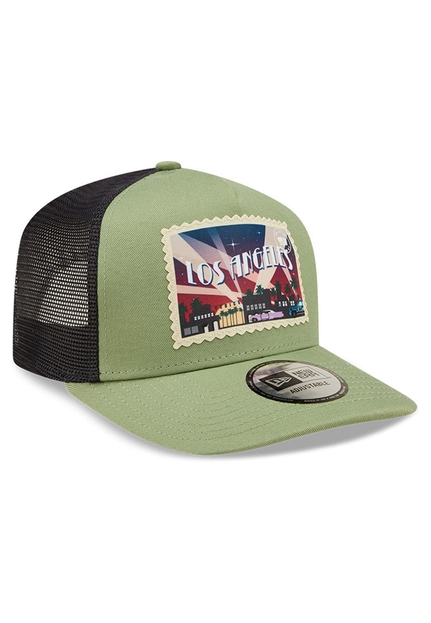 GORRA NEW ERA VERDE LOS ANGELES POSTCARD TRUCKER CAP - AREA ZERO