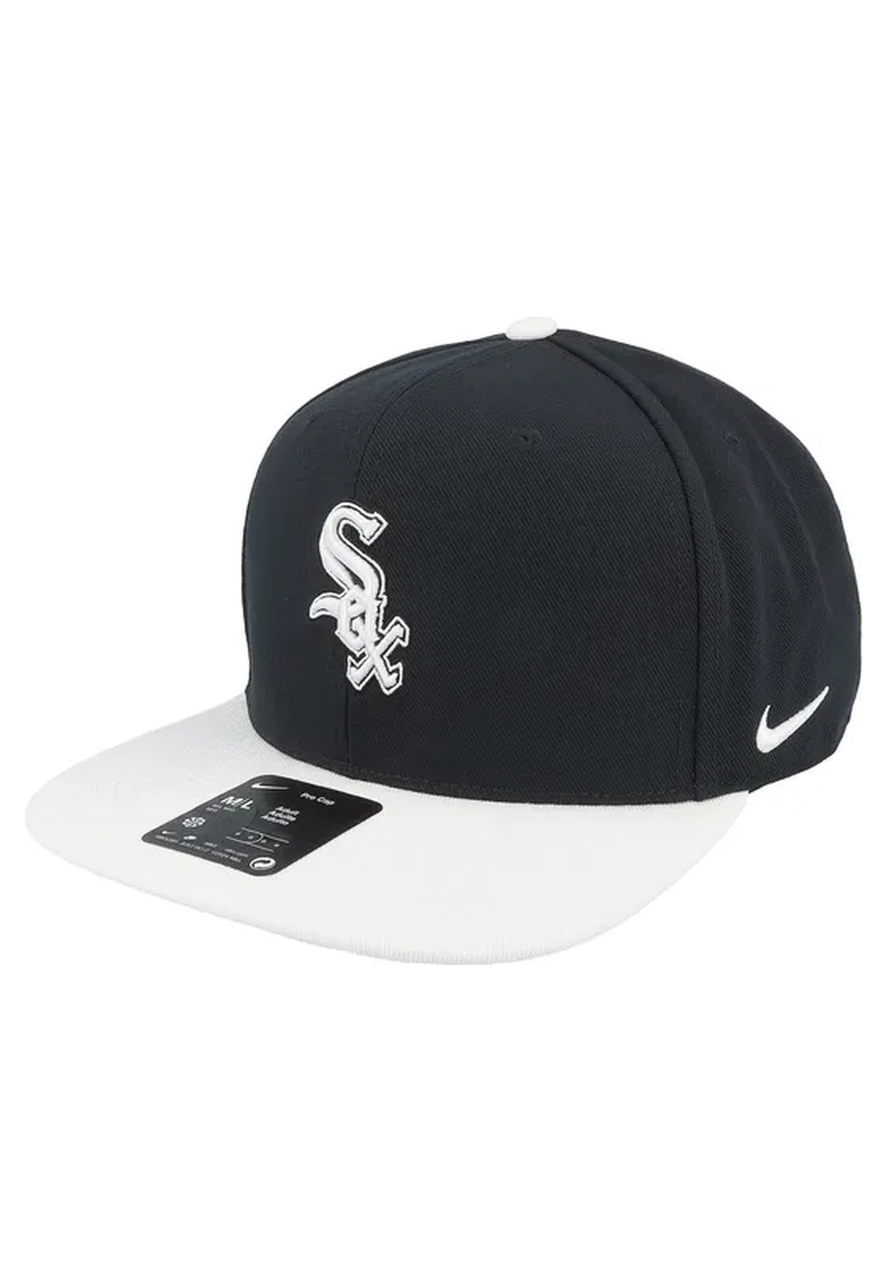 GORRA NIKE NEGRA CHICAGO WHITE SOX DRI FIT PRO STRUCTURED SQUARE BILLCAP