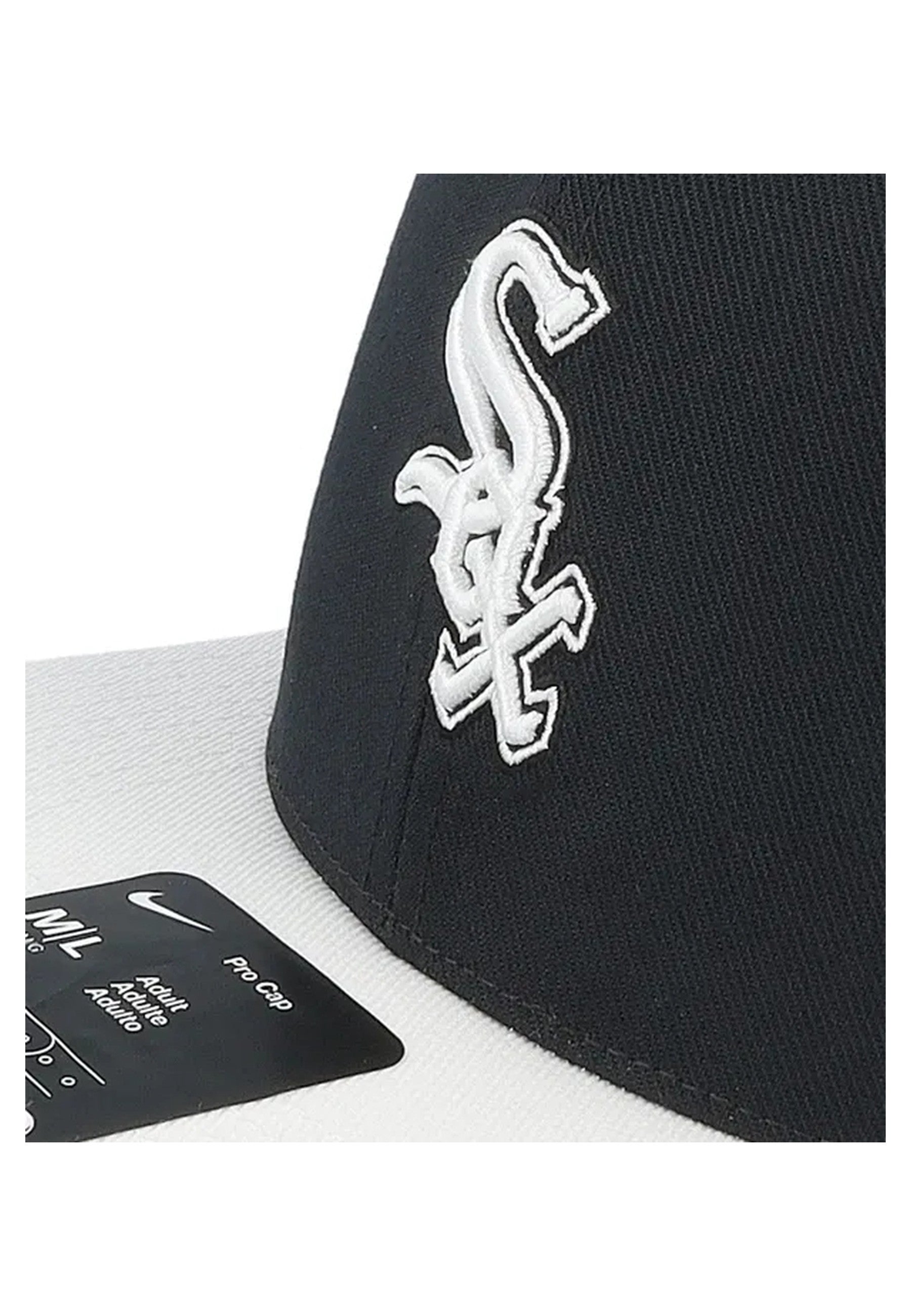 GORRA NIKE NEGRA CHICAGO WHITE SOX DRI FIT PRO STRUCTURED SQUARE BILLCAP