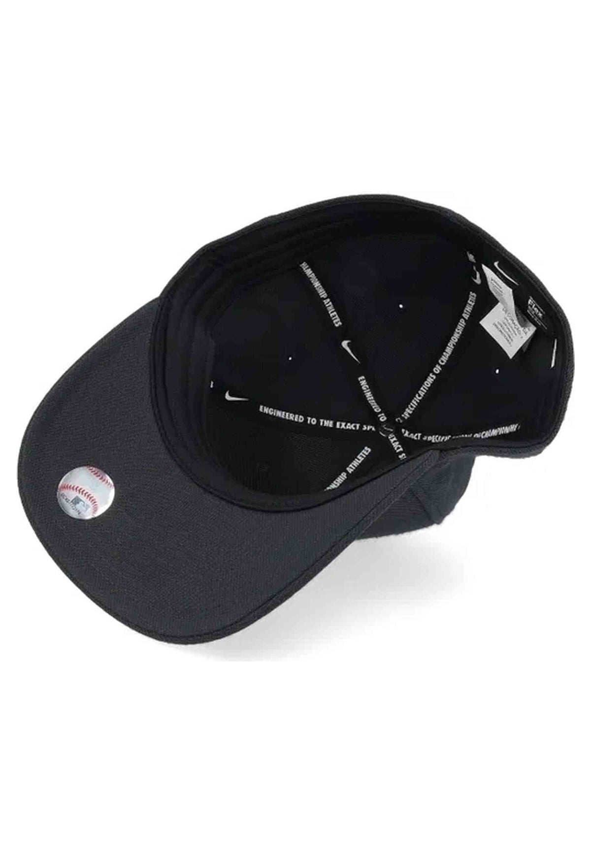 GORRA NIKE NEGRA NEW YORK YANKEES DRI FIT RISE STRUCTURED SWOOSHFLEX CAP