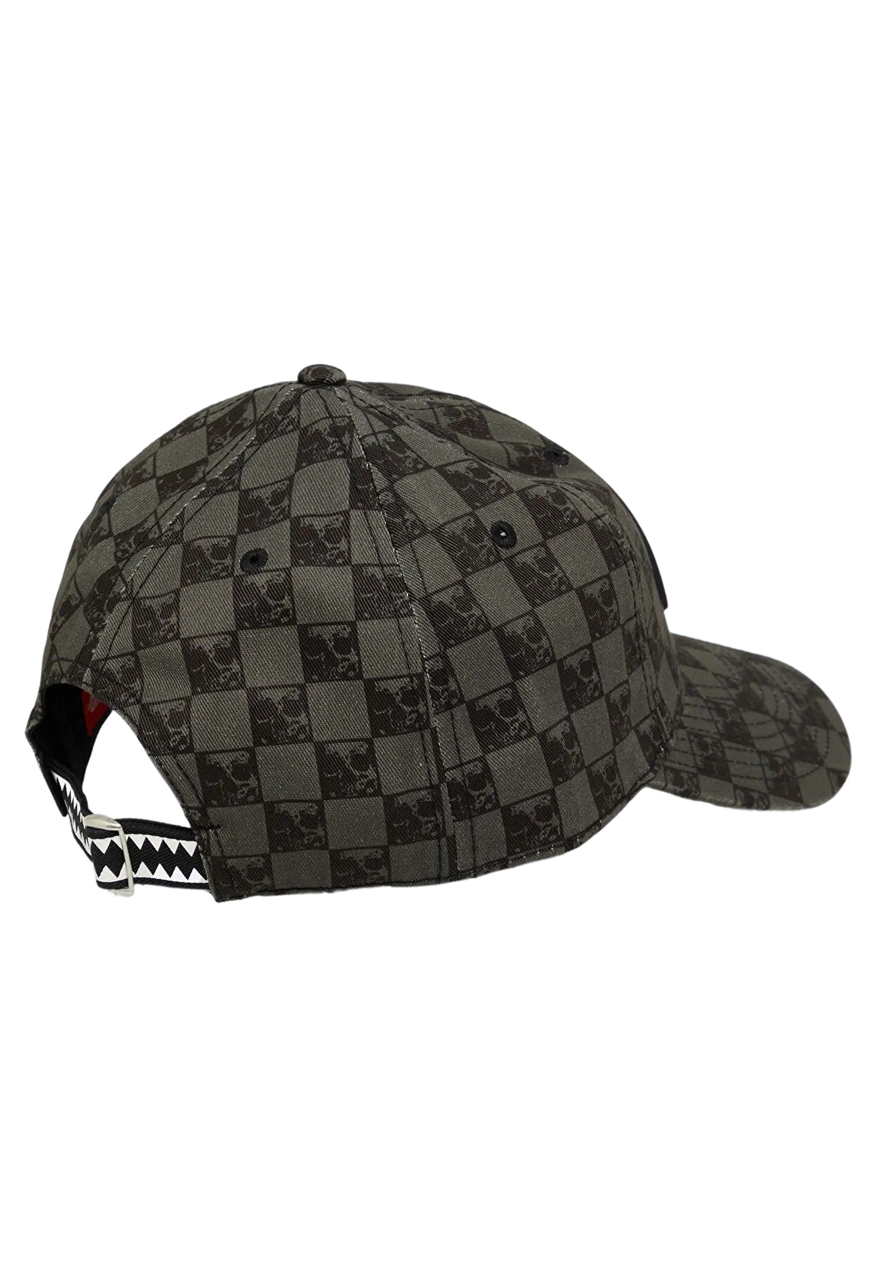 GORRA SPRAYGROUND GRIS SKULL CHECKERED CAP
