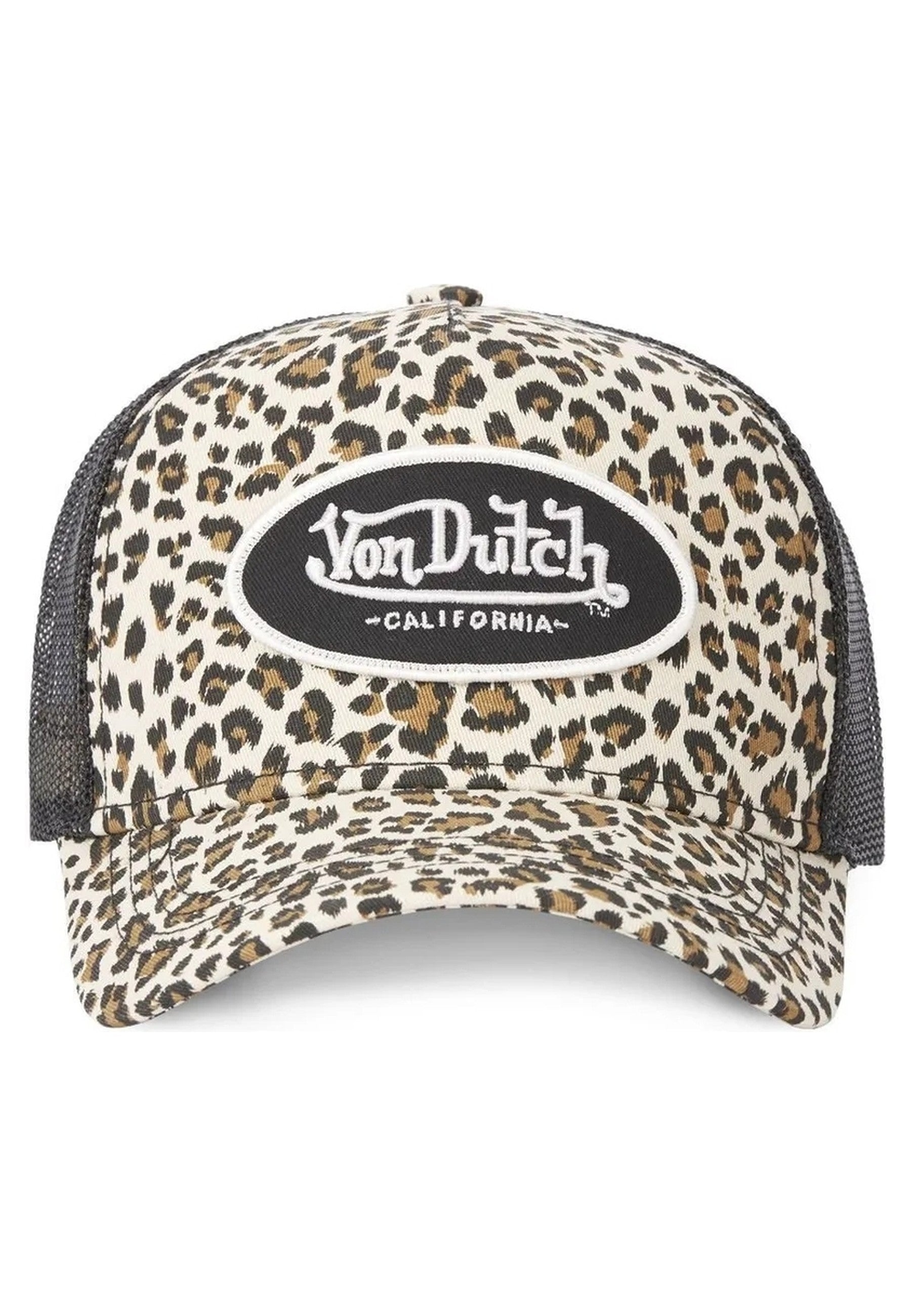 GORRA VON DUTCH BEIGE ANIMAL PRINT TRUCKER
